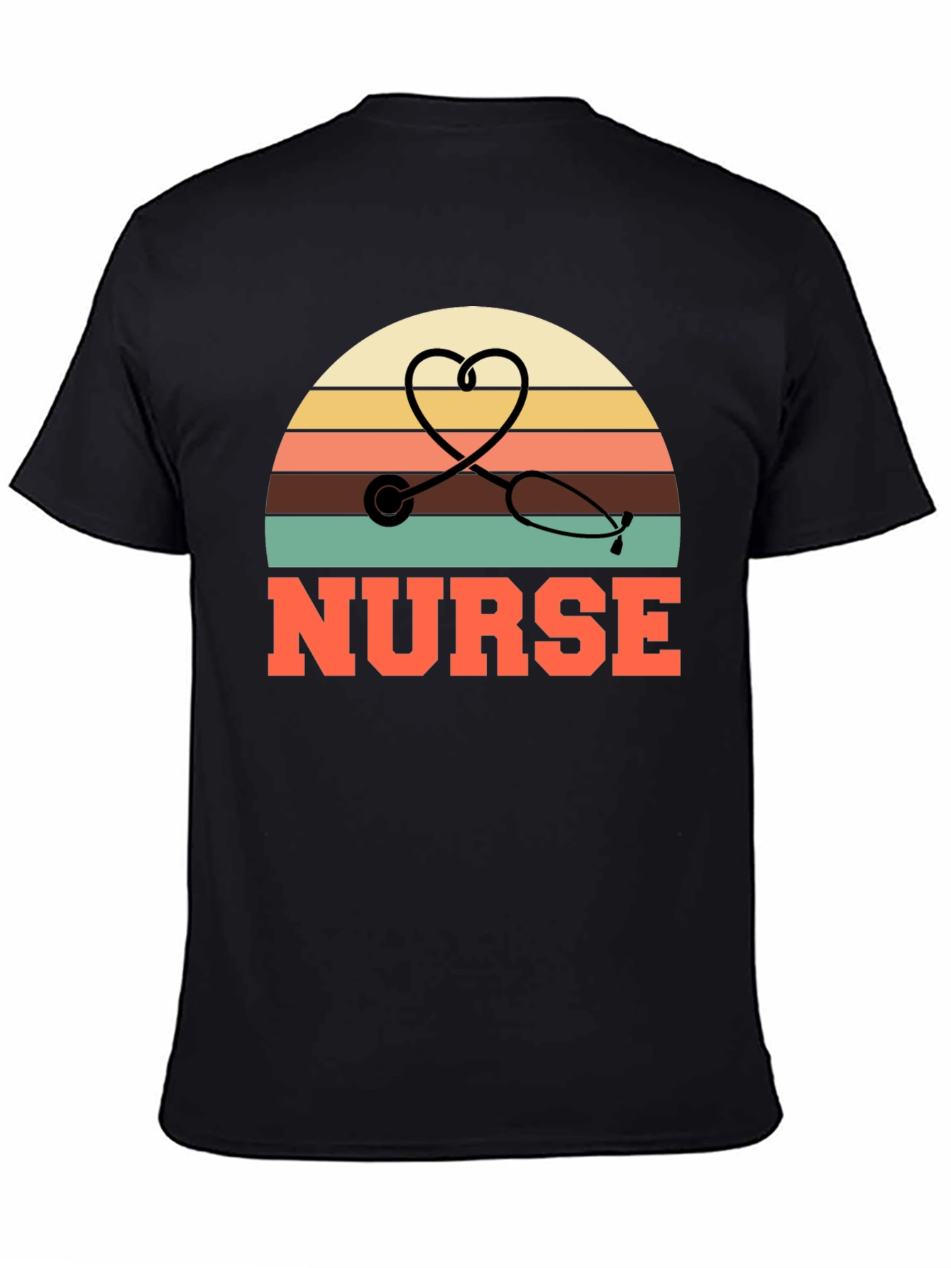 Nurse Retro Stethoscope Heart T-Shirt