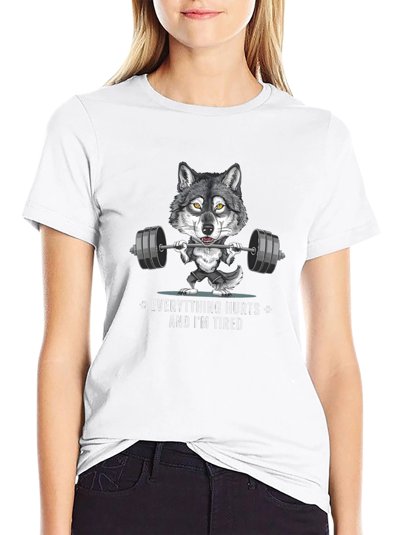 Wolf Workout T-Shirt - Funny Gym Graphic Tee