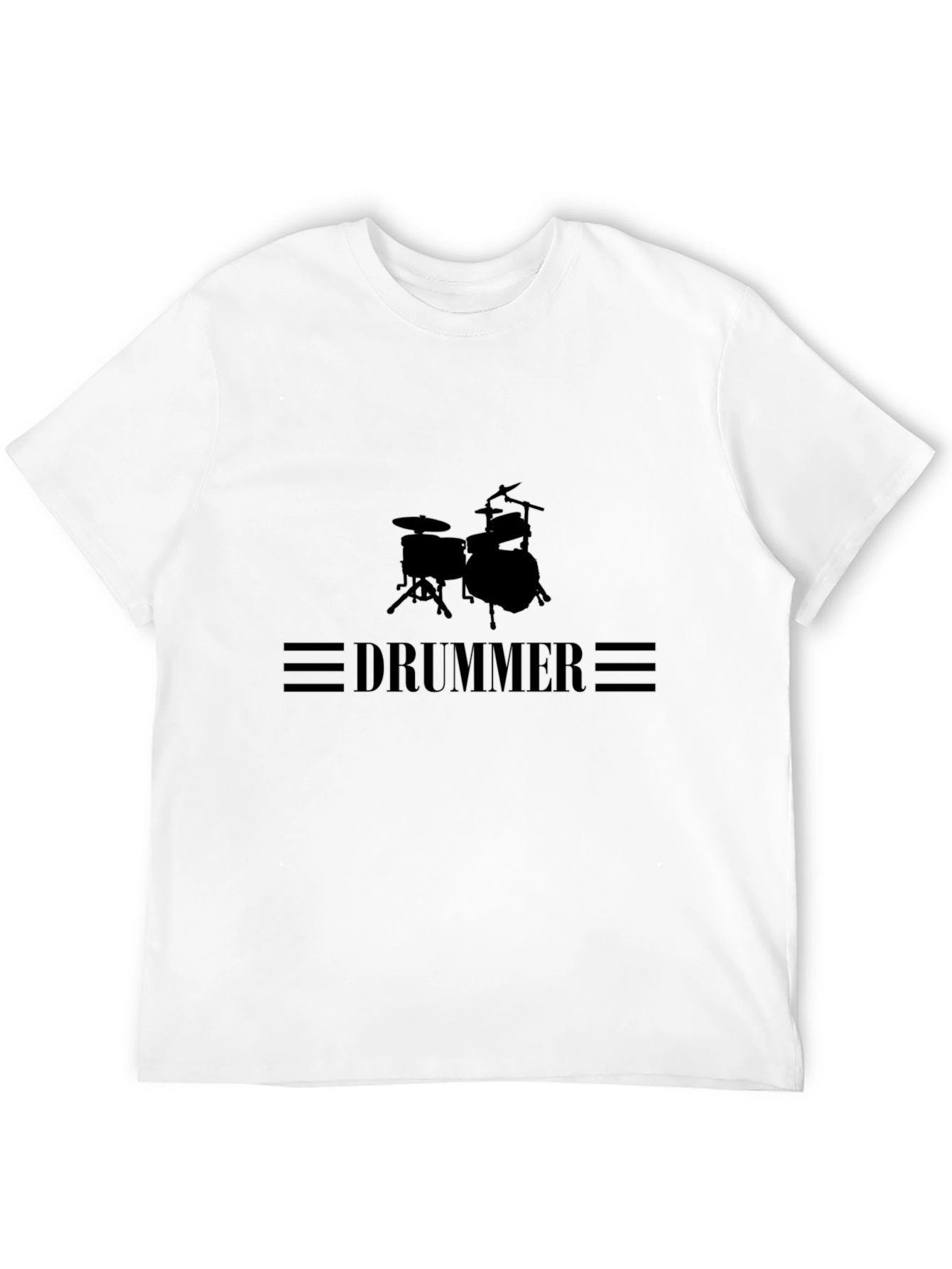 Drummer Graphic Tee - Black Cotton T-Shirt