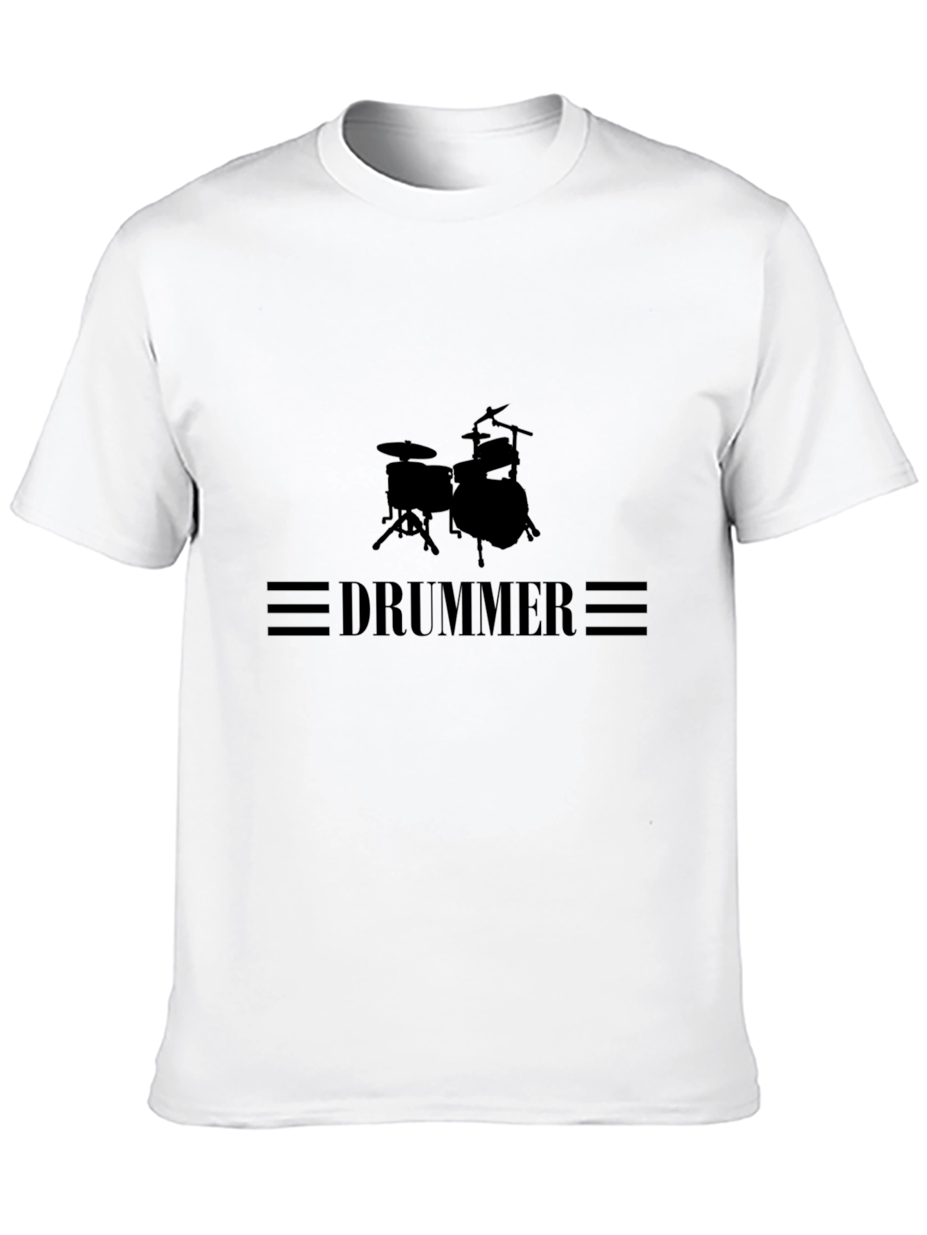 Drummer Graphic Tee - Black Cotton T-Shirt