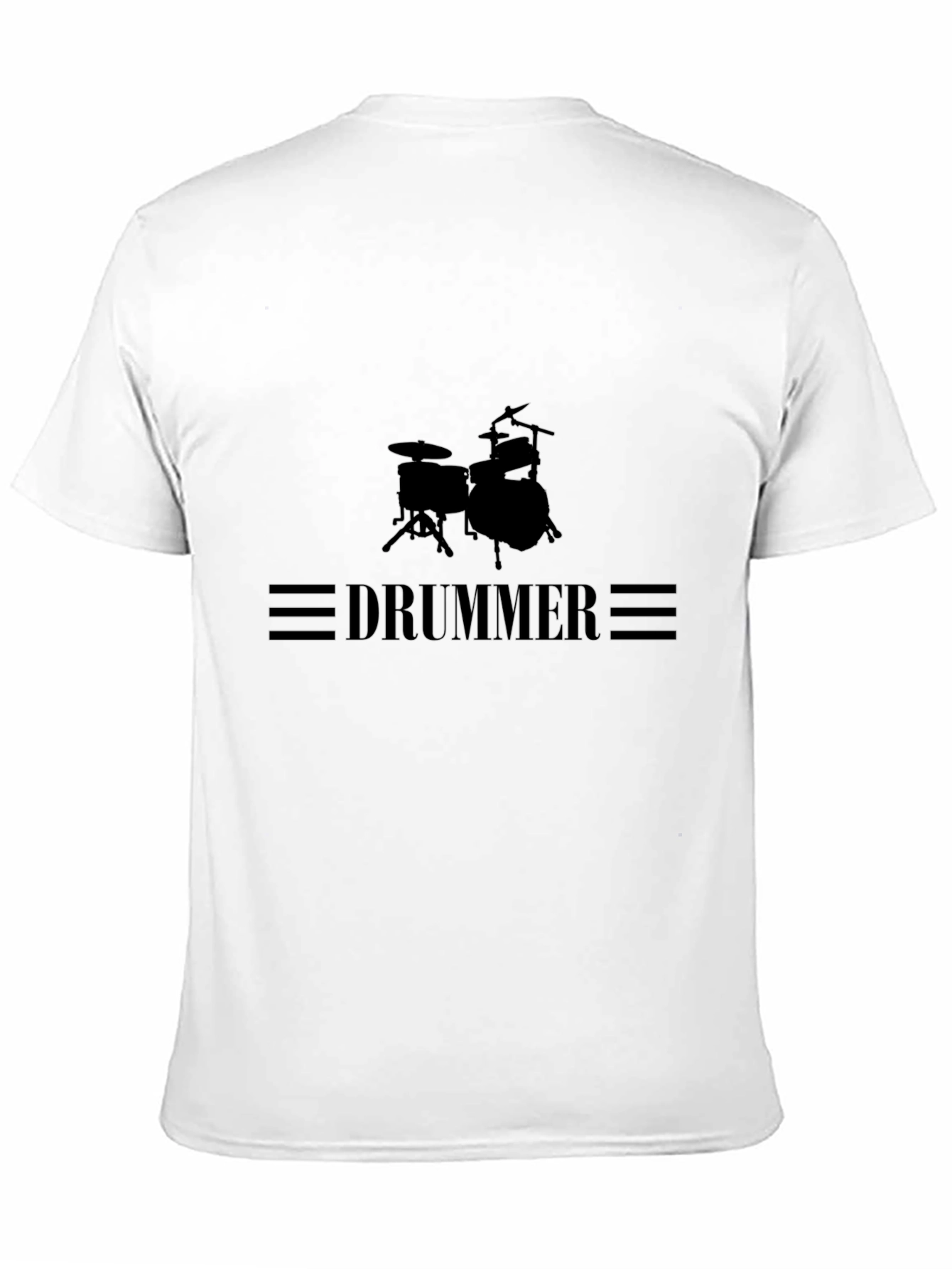 Drummer Graphic Tee - Black Cotton T-Shirt