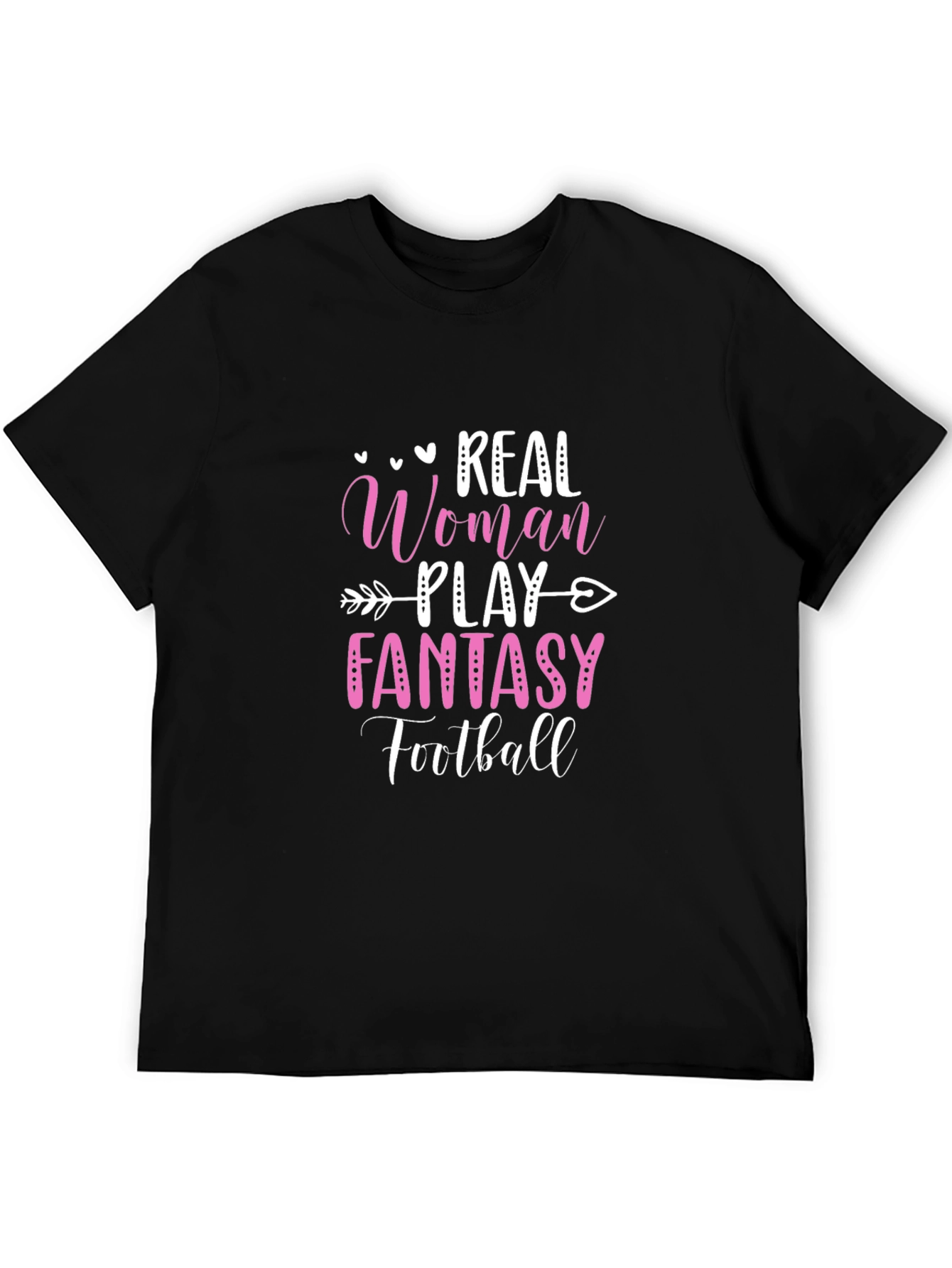 Real Woman Play Fantasy Football Graphic Tee