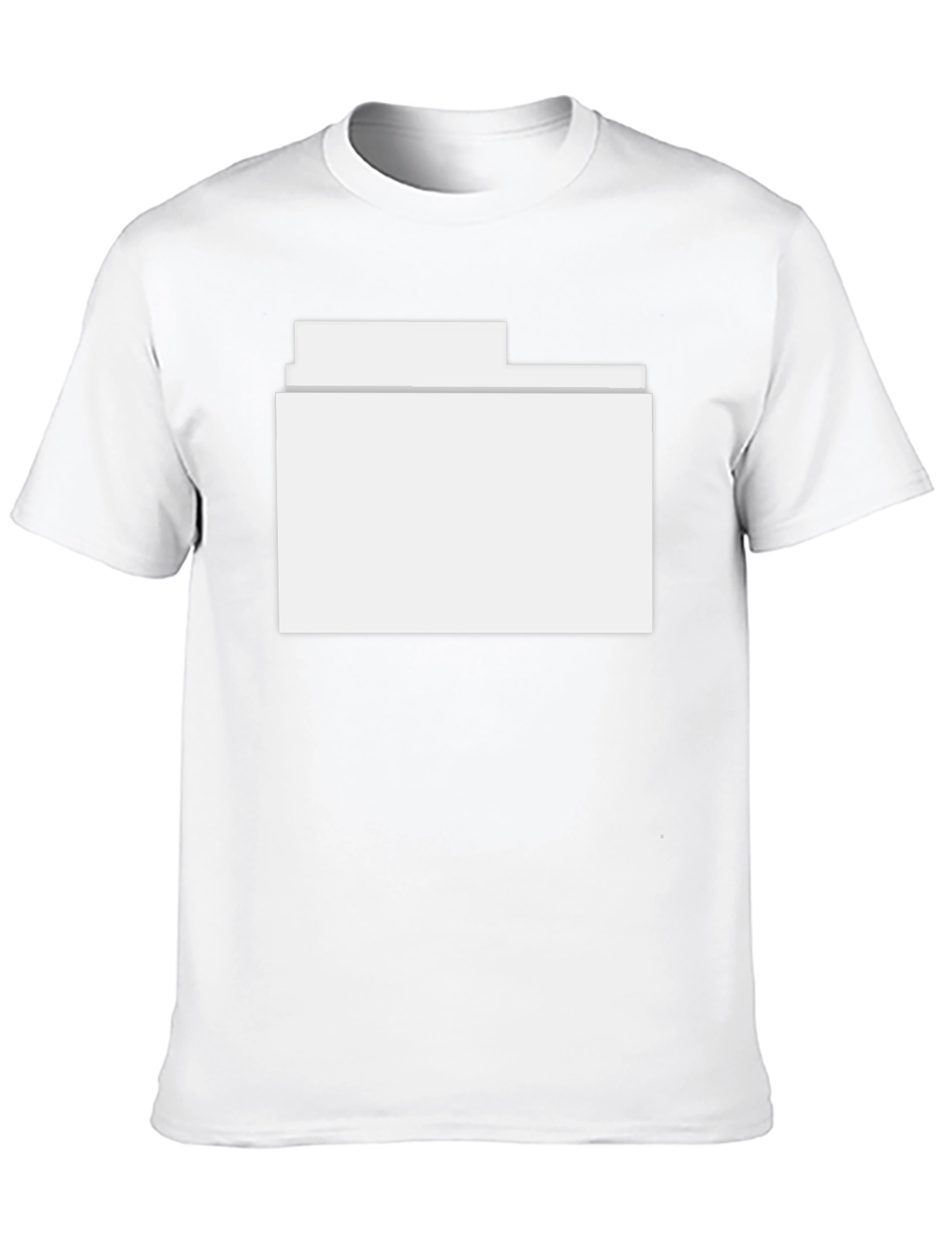 Black T-Shirt with White Folder Design
