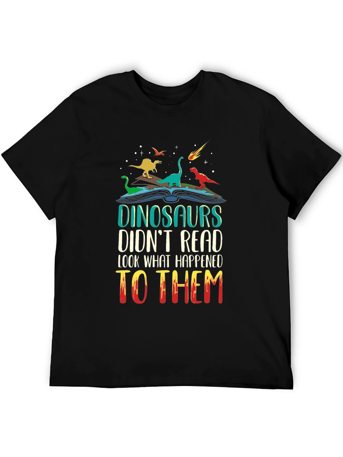 Dinosaurs Reading T-Shirt - Funny Dino Lover Tee