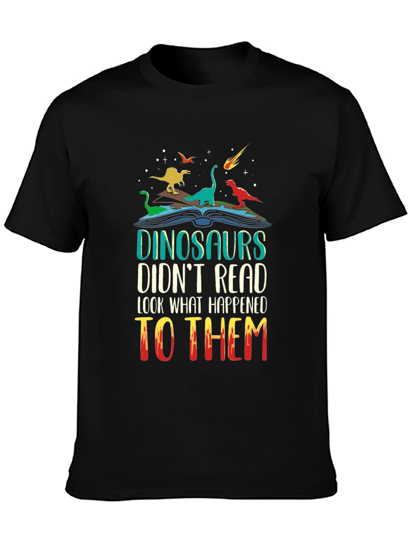 Dinosaurs Reading T-Shirt - Funny Dino Lover Tee