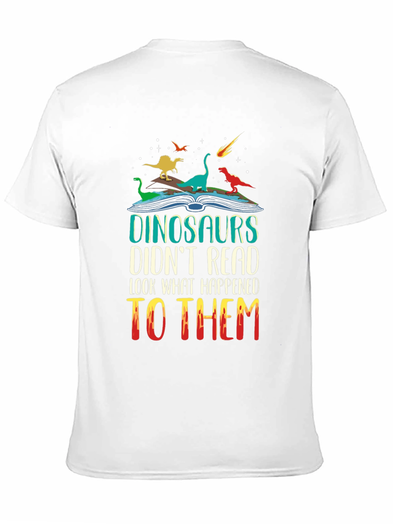 Dinosaurs Reading T-Shirt - Funny Dino Lover Tee