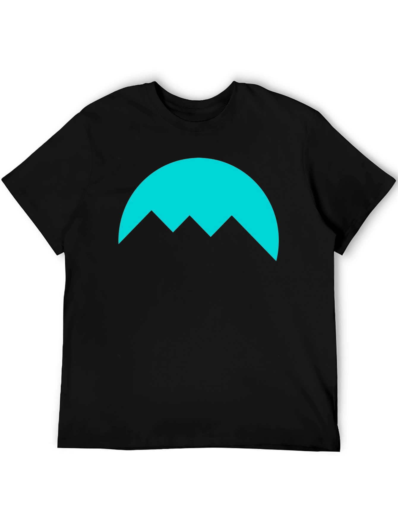 Minimalist Mountain Graphic Tee - Black