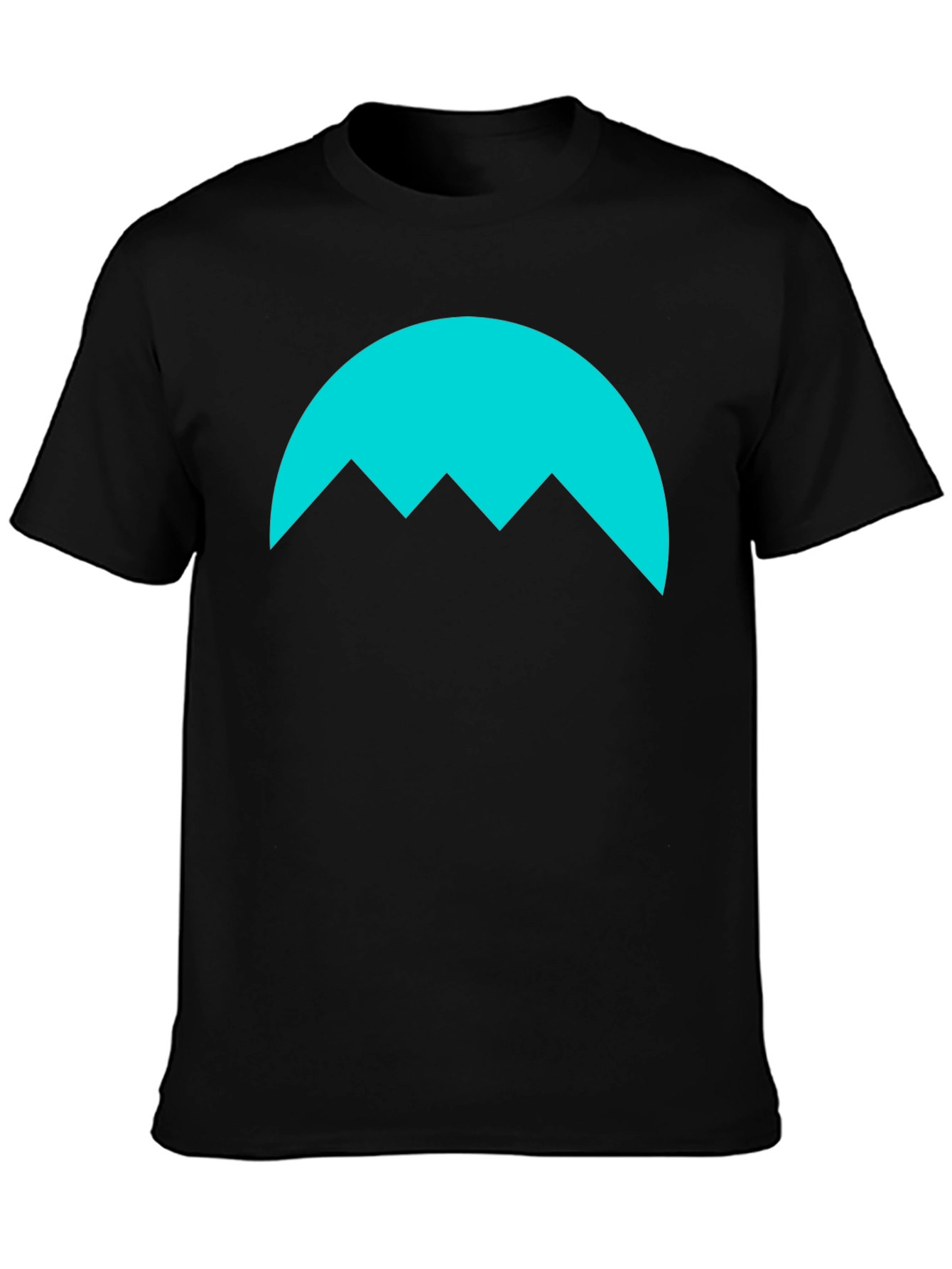 Minimalist Mountain Graphic Tee - Black