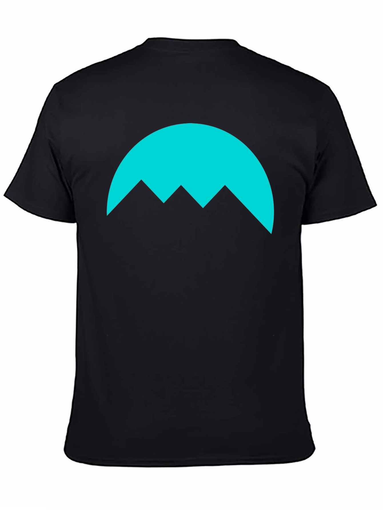 Minimalist Mountain Graphic Tee - Black