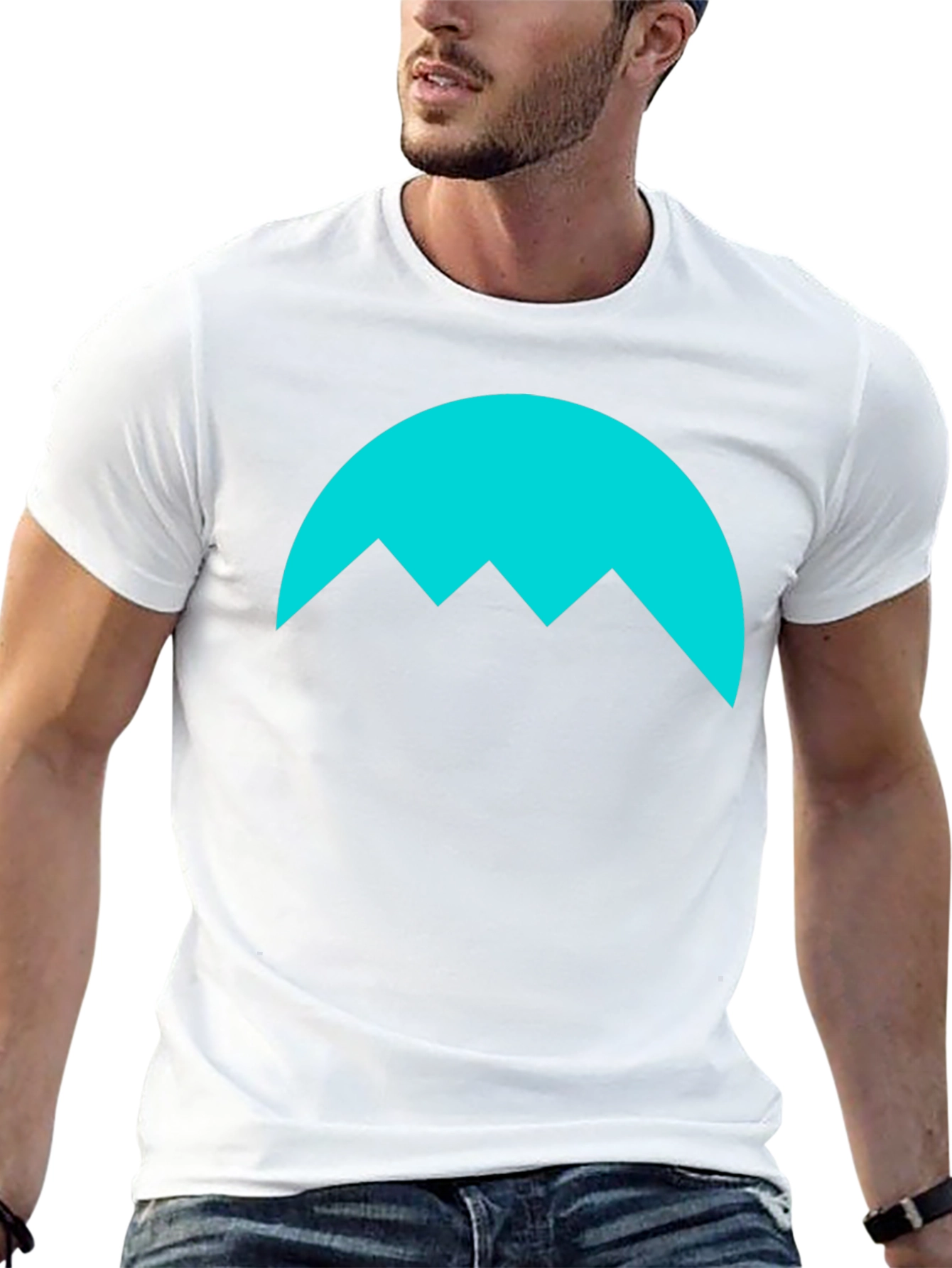 Minimalist Mountain Graphic Tee - Black