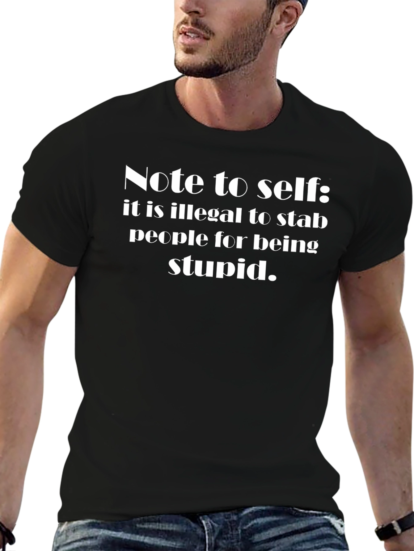 Note to Self Funny Graphic Tee