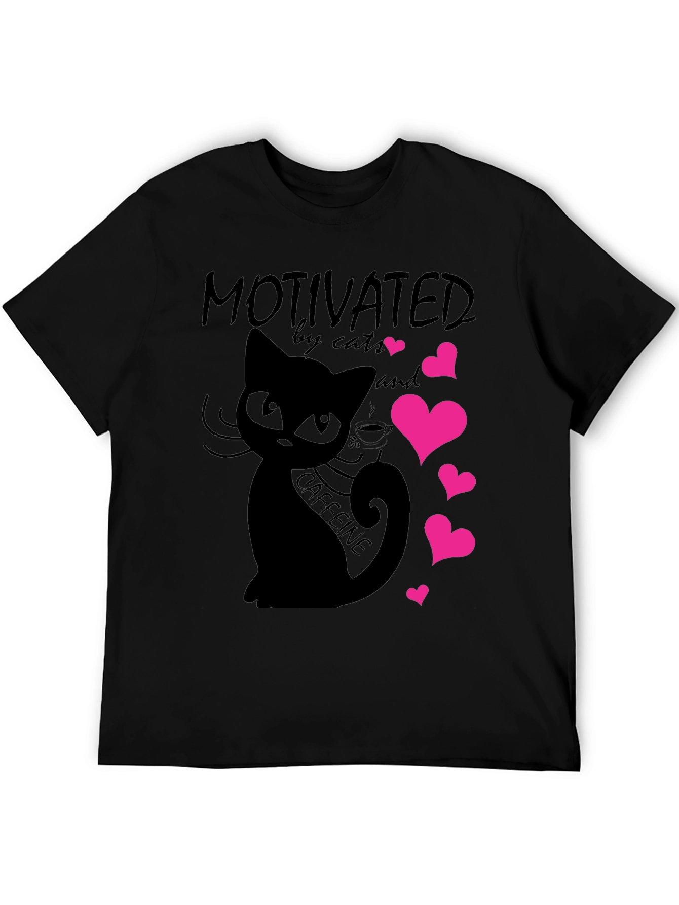 Motivated by Cats and Caffeine Graphic Tee