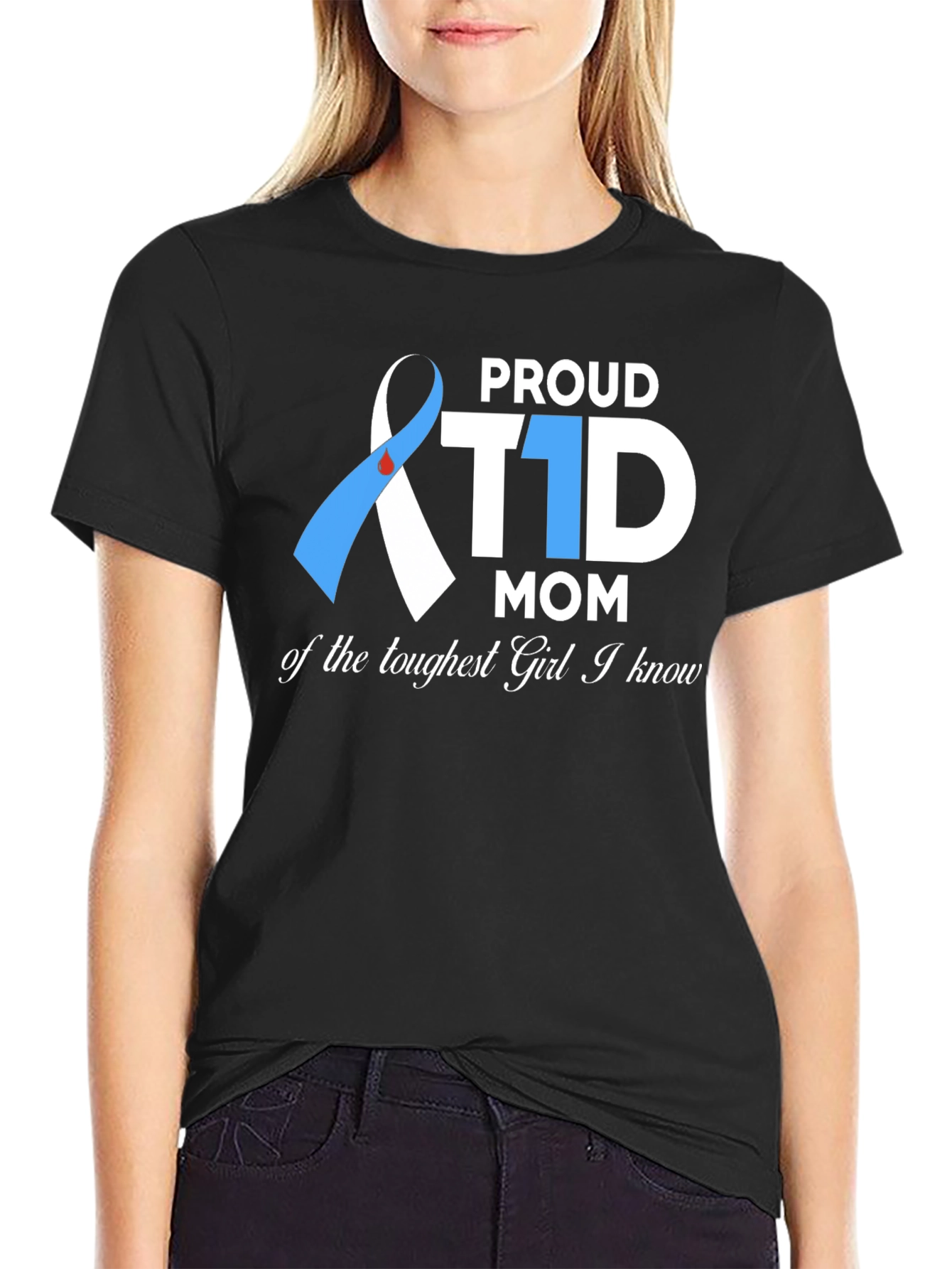 Proud T1D Mom Graphic Tee - Diabetes Awareness