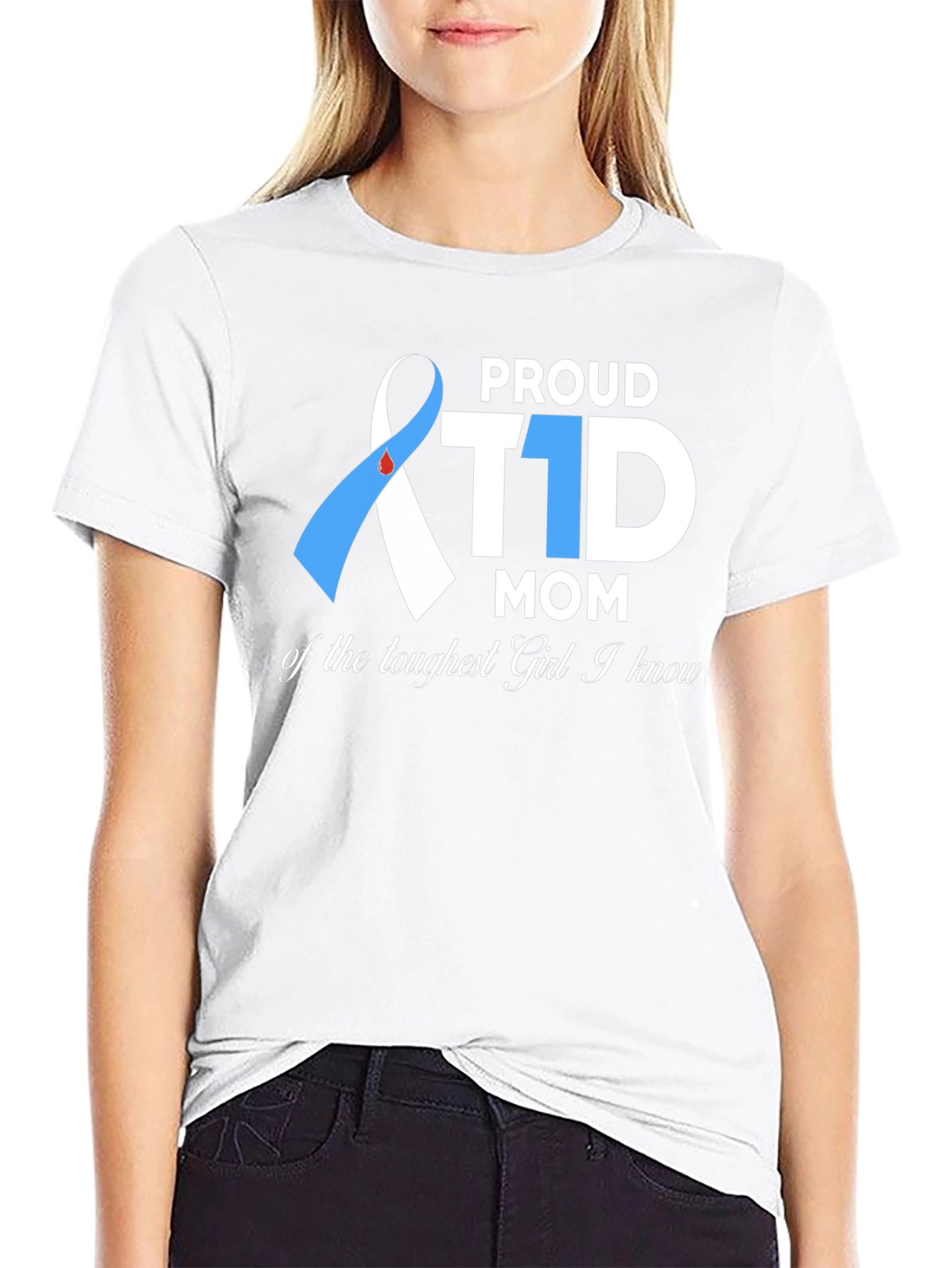 Proud T1D Mom Graphic Tee - Diabetes Awareness