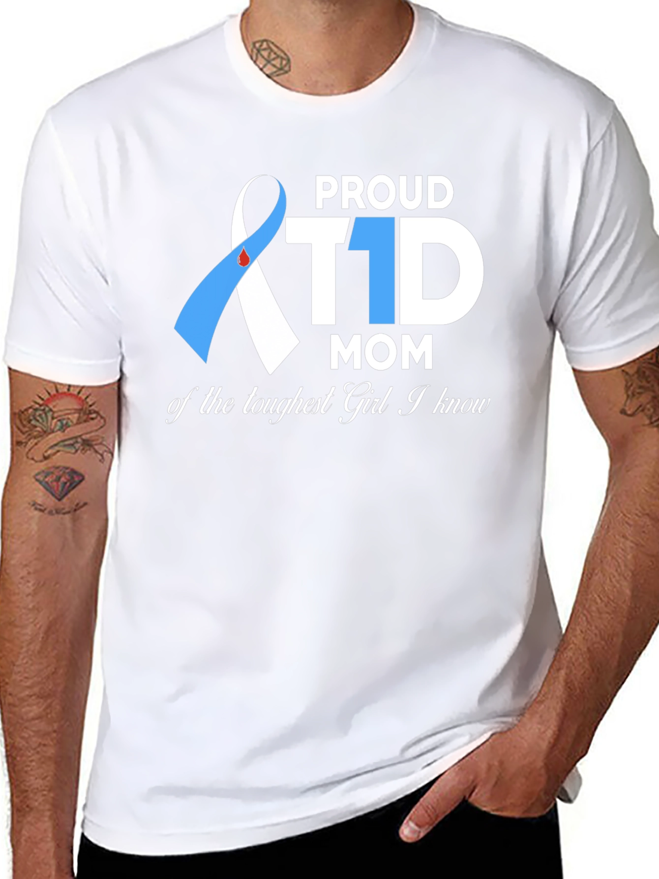 Proud T1D Mom Graphic Tee - Diabetes Awareness