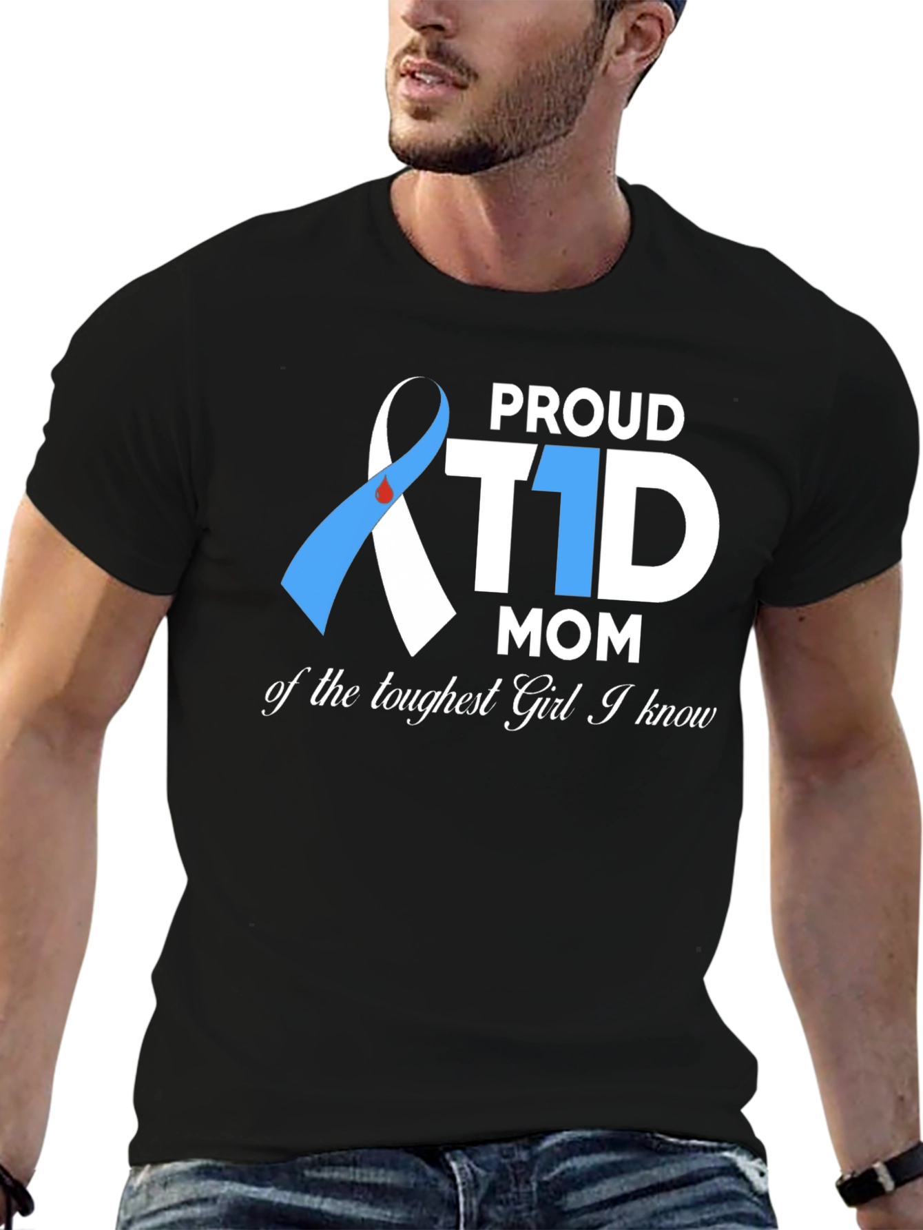 Proud T1D Mom Graphic Tee - Diabetes Awareness