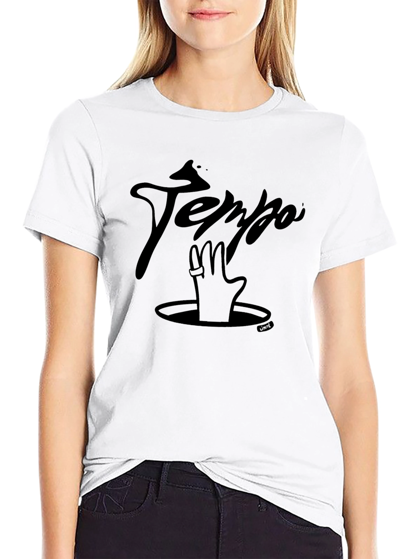 Tempo Graphic T-Shirt - Sleek Black Cotton Tee