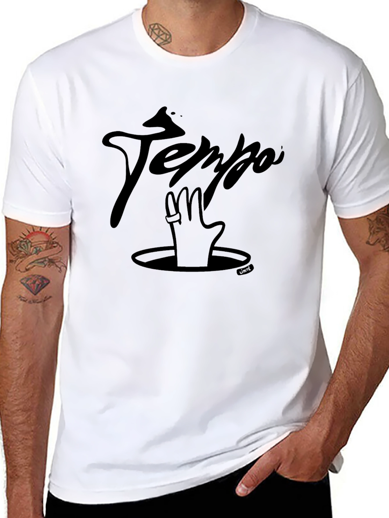Tempo Graphic T-Shirt - Sleek Black Cotton Tee