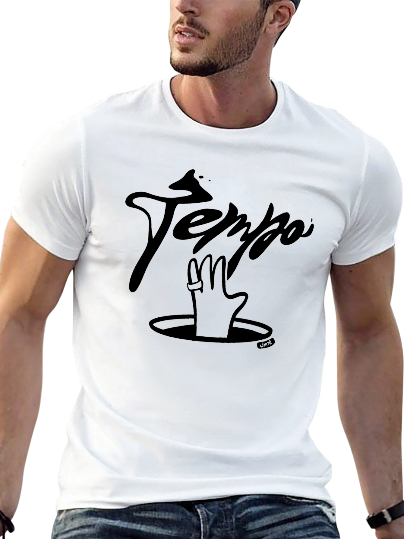 Tempo Graphic T-Shirt - Sleek Black Cotton Tee