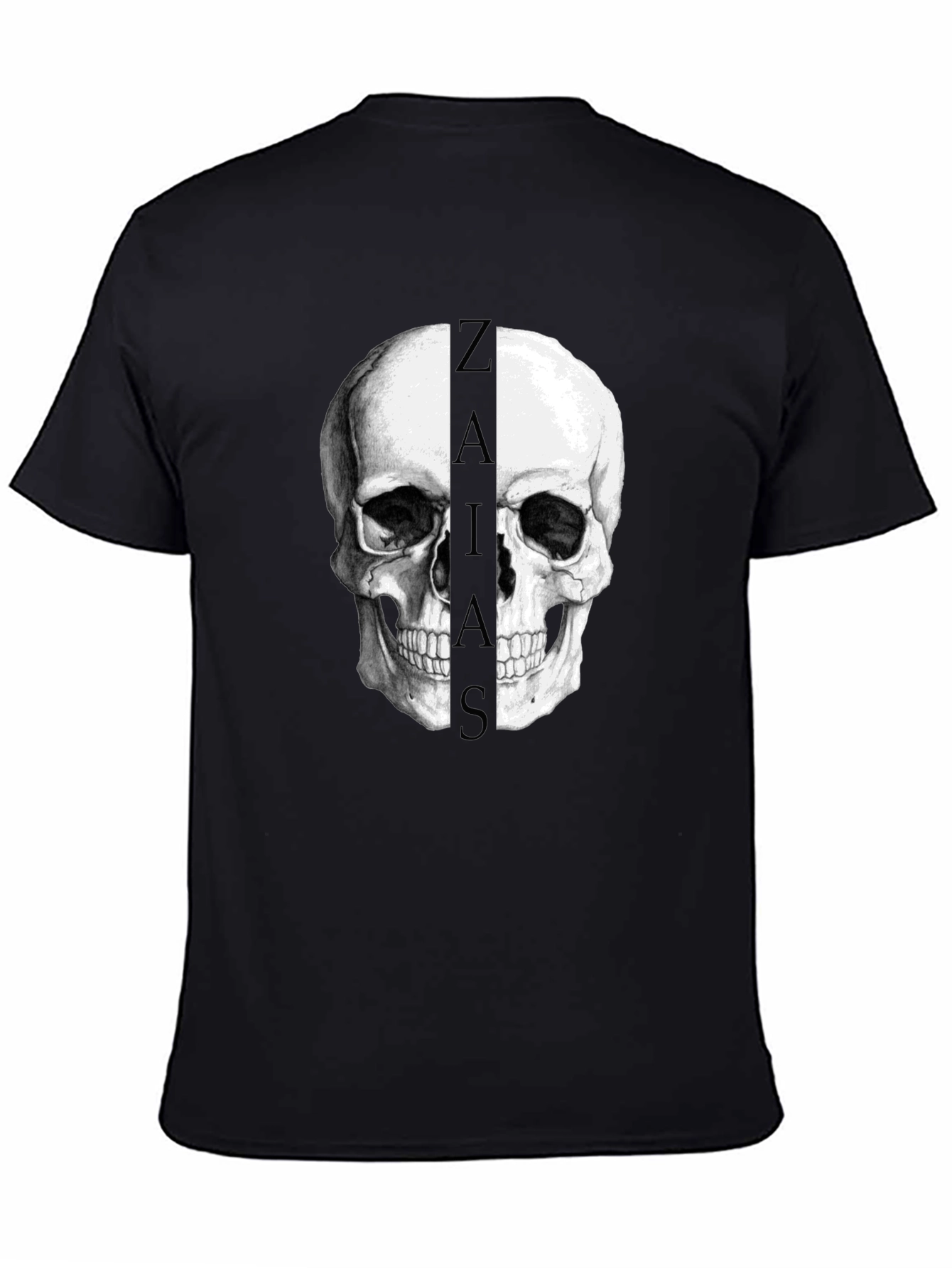 Skull Graphic Black T-Shirt - Zaias Print