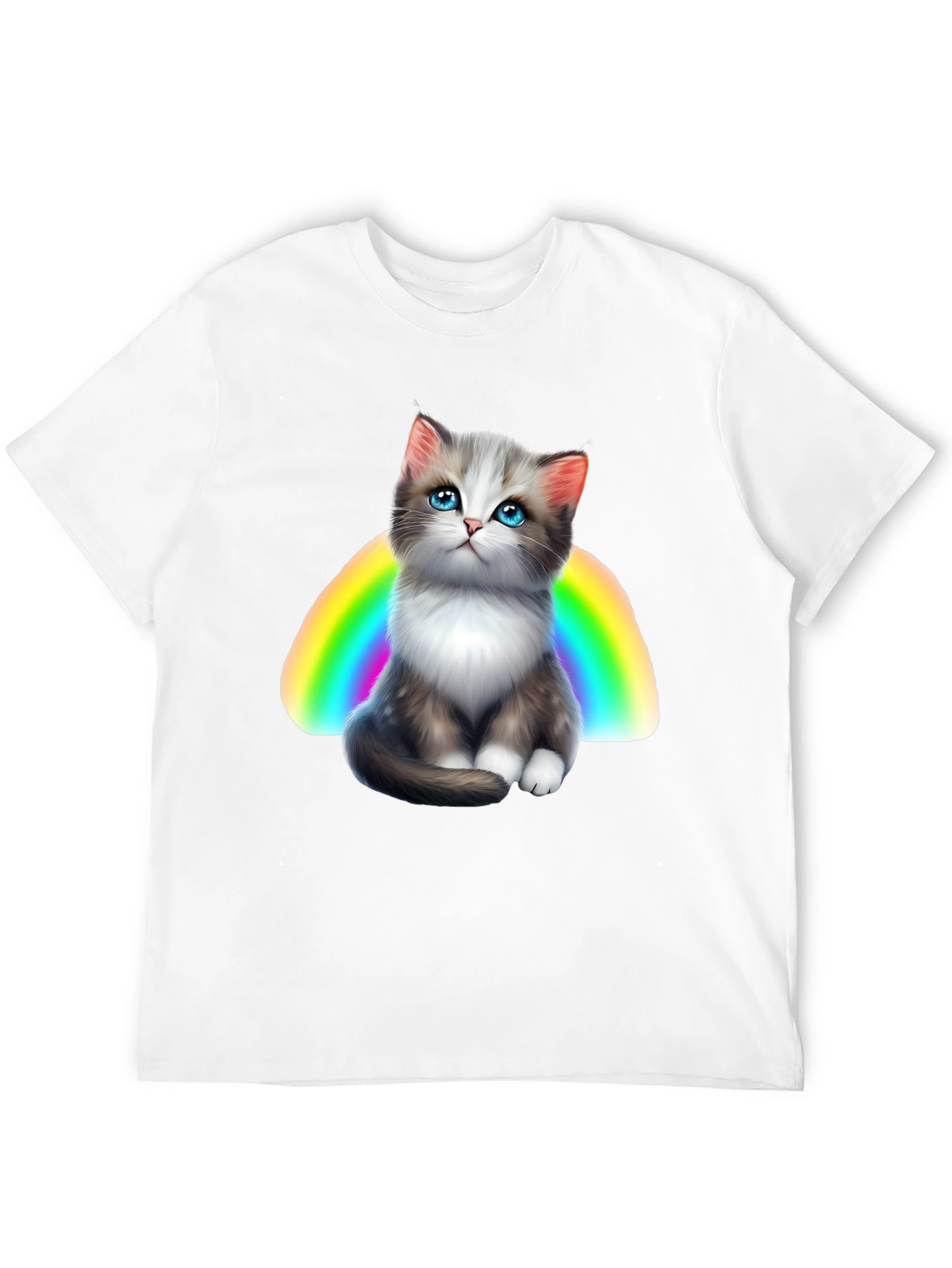 Rainbow Kitten Graphic T-Shirt