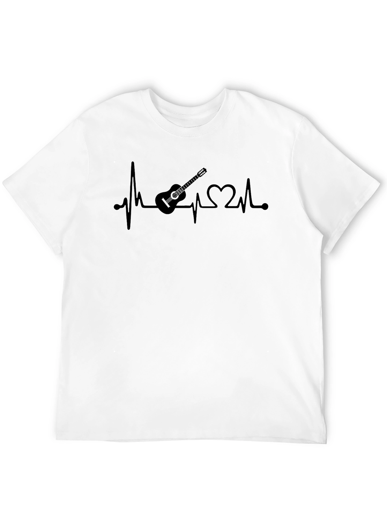 Guitar Heartbeat Graphic Tee - Music Lover Shirt