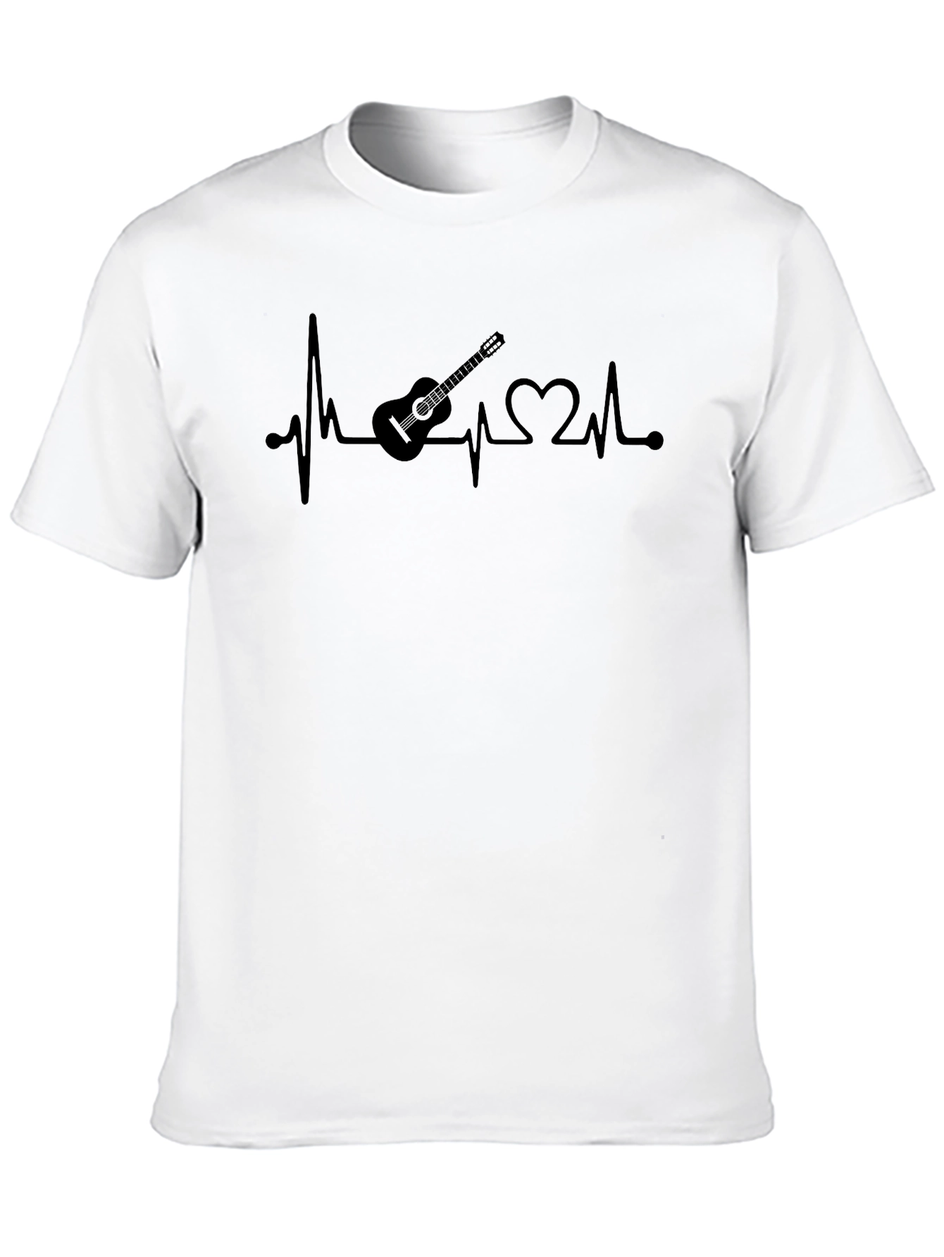 Guitar Heartbeat Graphic Tee - Music Lover Shirt