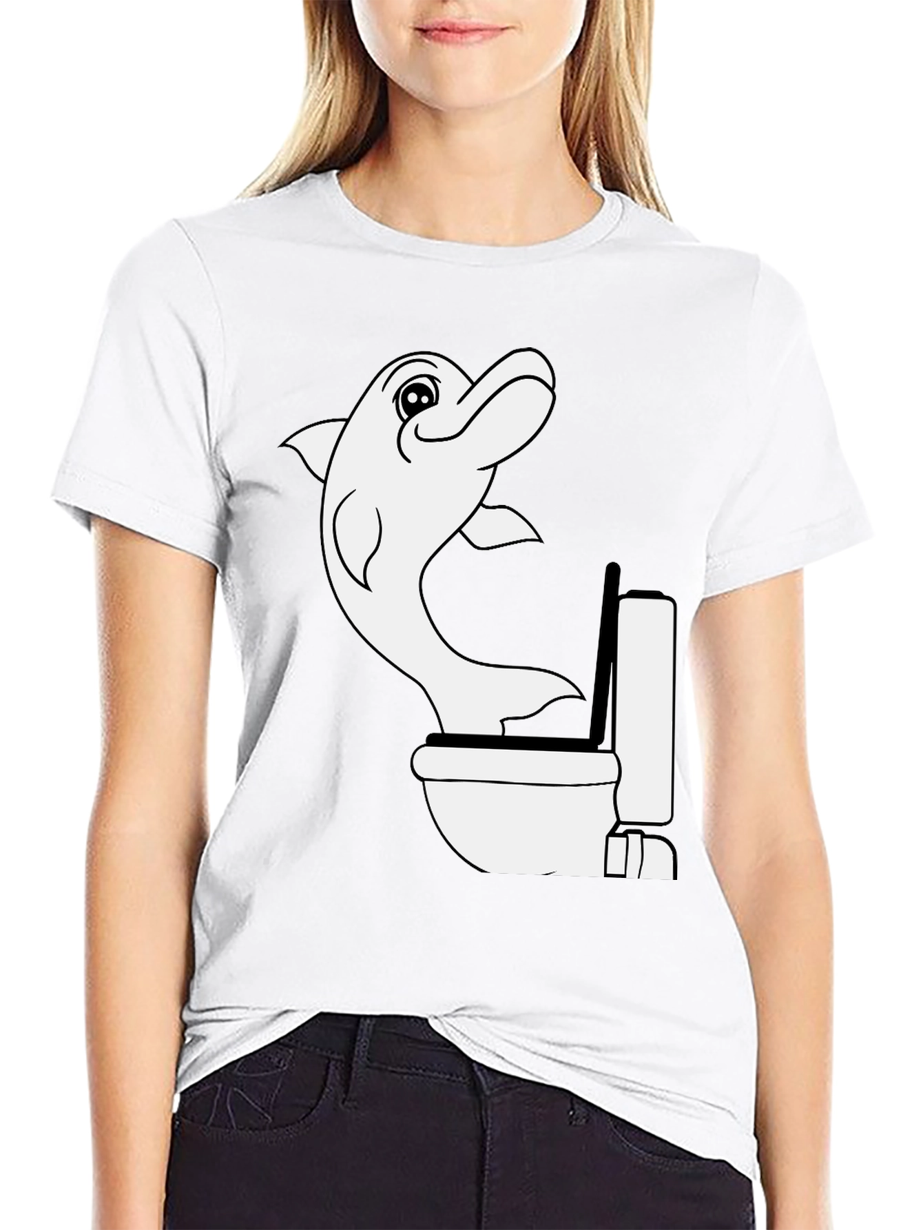 Dolphin Toilet Humor T-Shirt