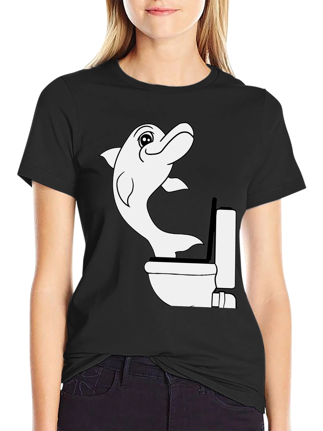 Dolphin Toilet Humor T-Shirt