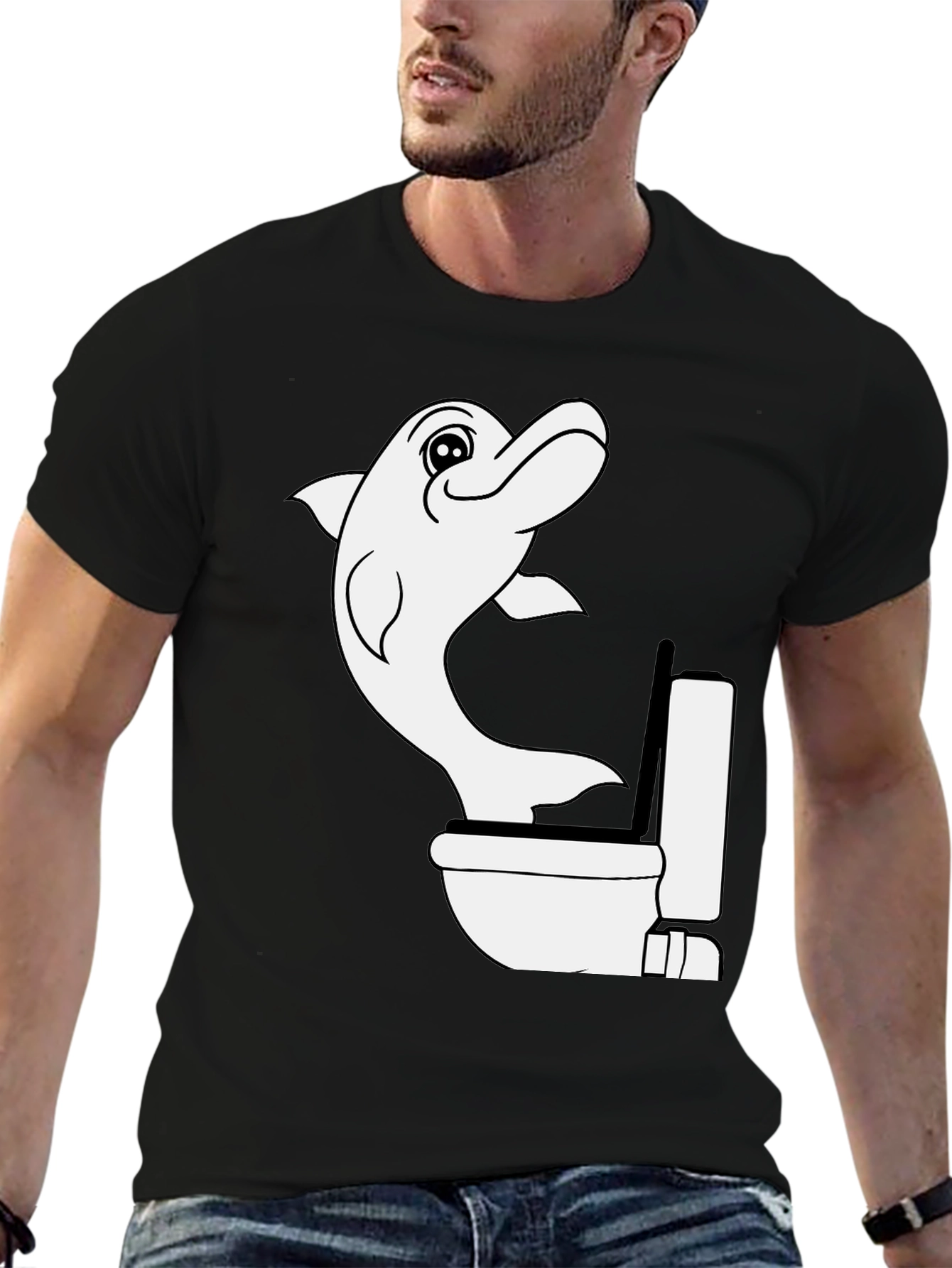 Dolphin Toilet Humor T-Shirt