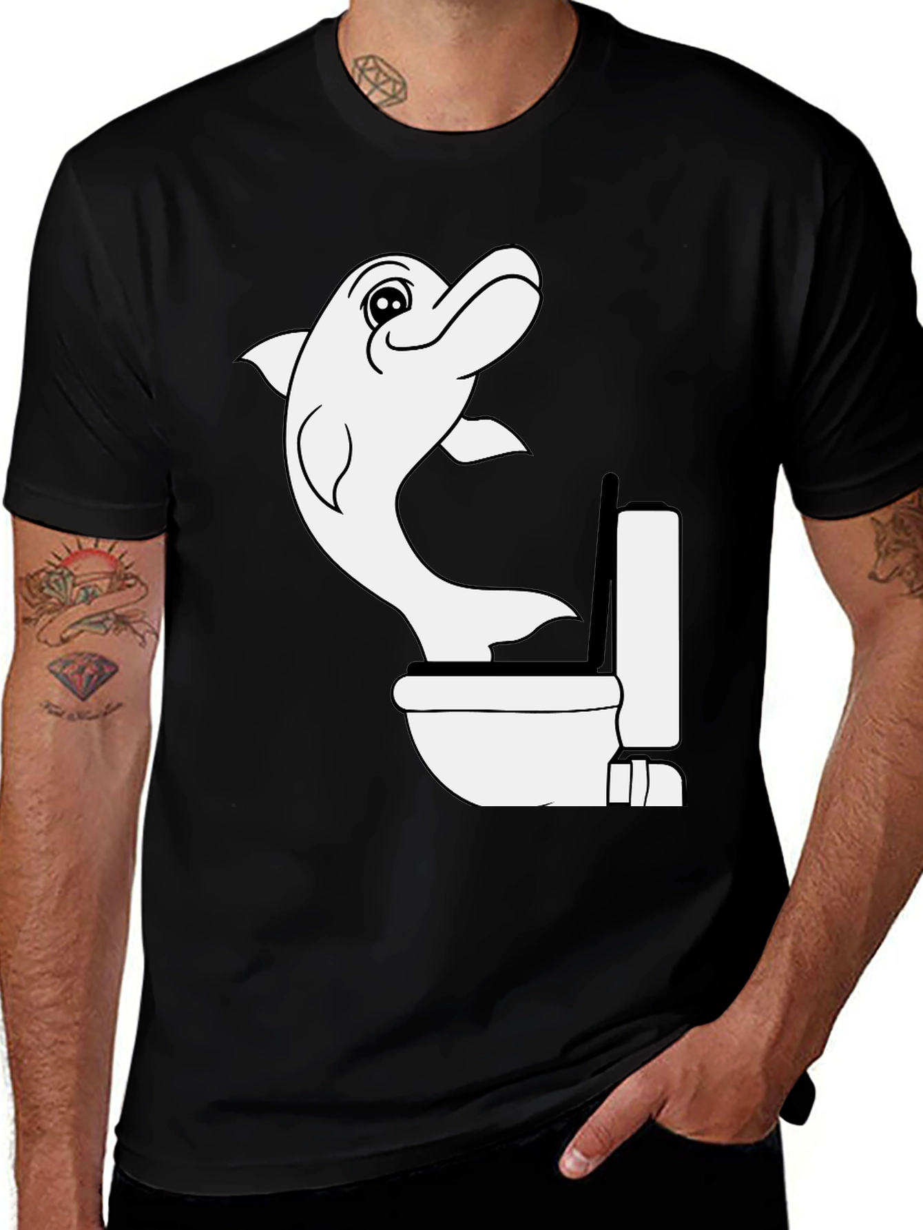 Dolphin Toilet Humor T-Shirt