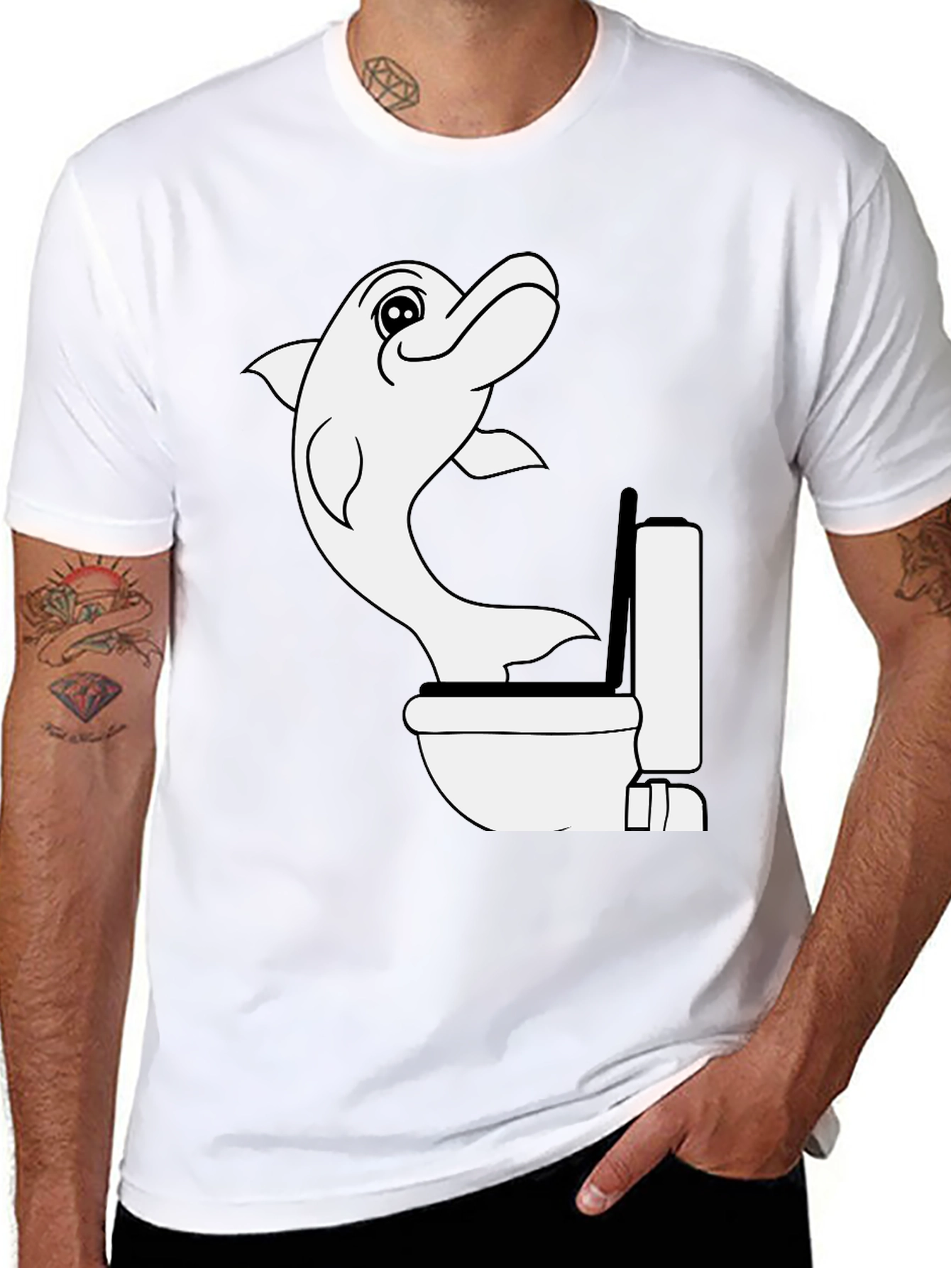 Dolphin Toilet Humor T-Shirt