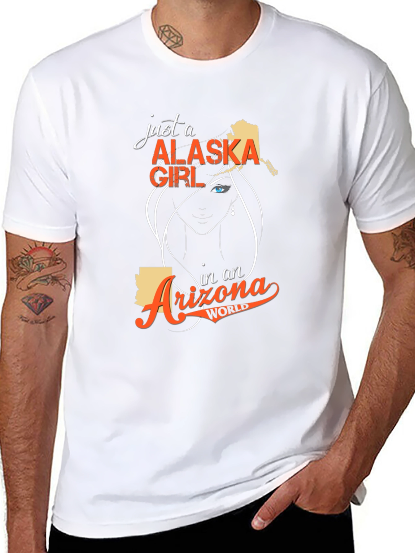 Alaska Girl in Arizona World T-Shirt
