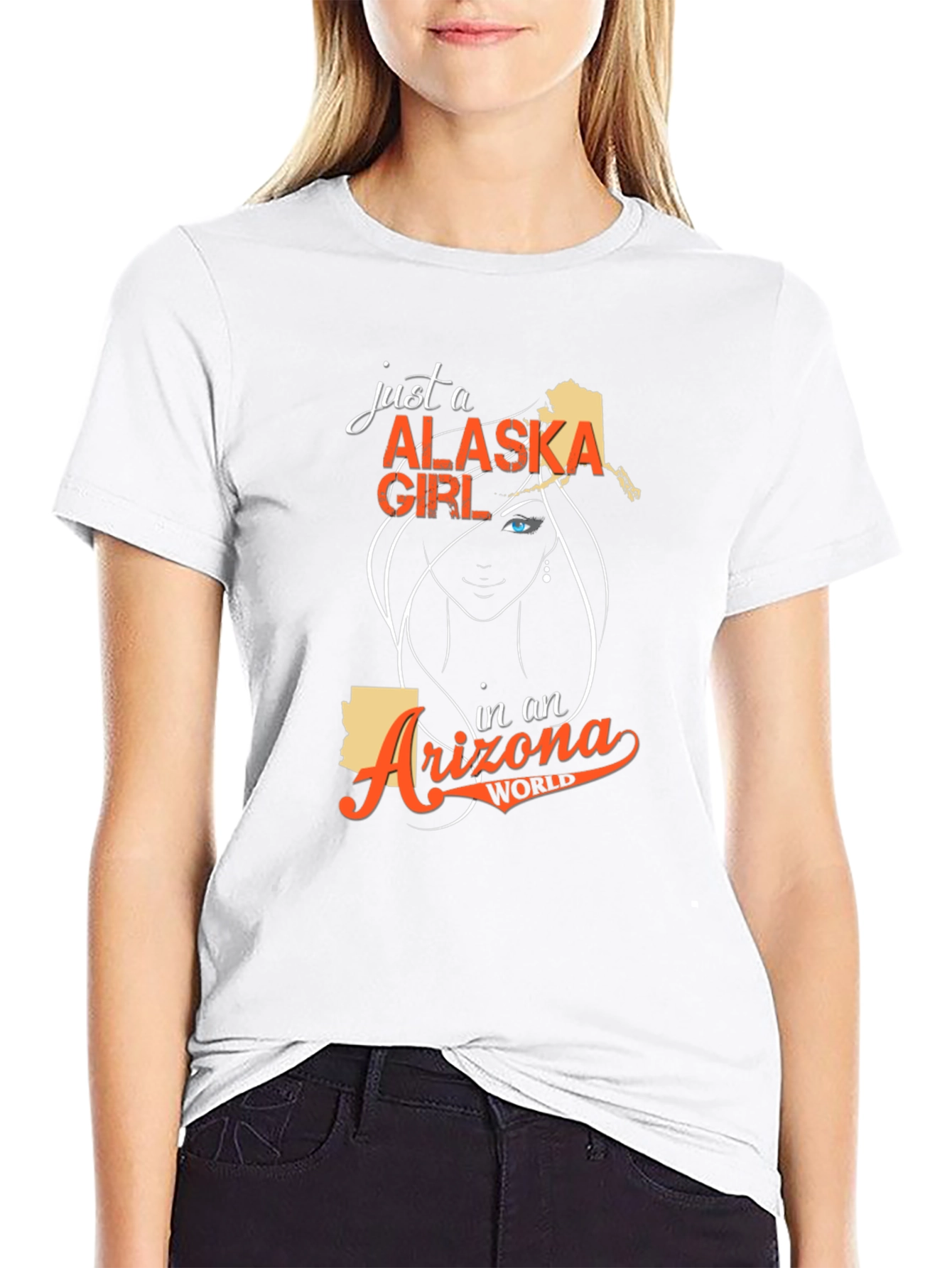Alaska Girl in Arizona World T-Shirt