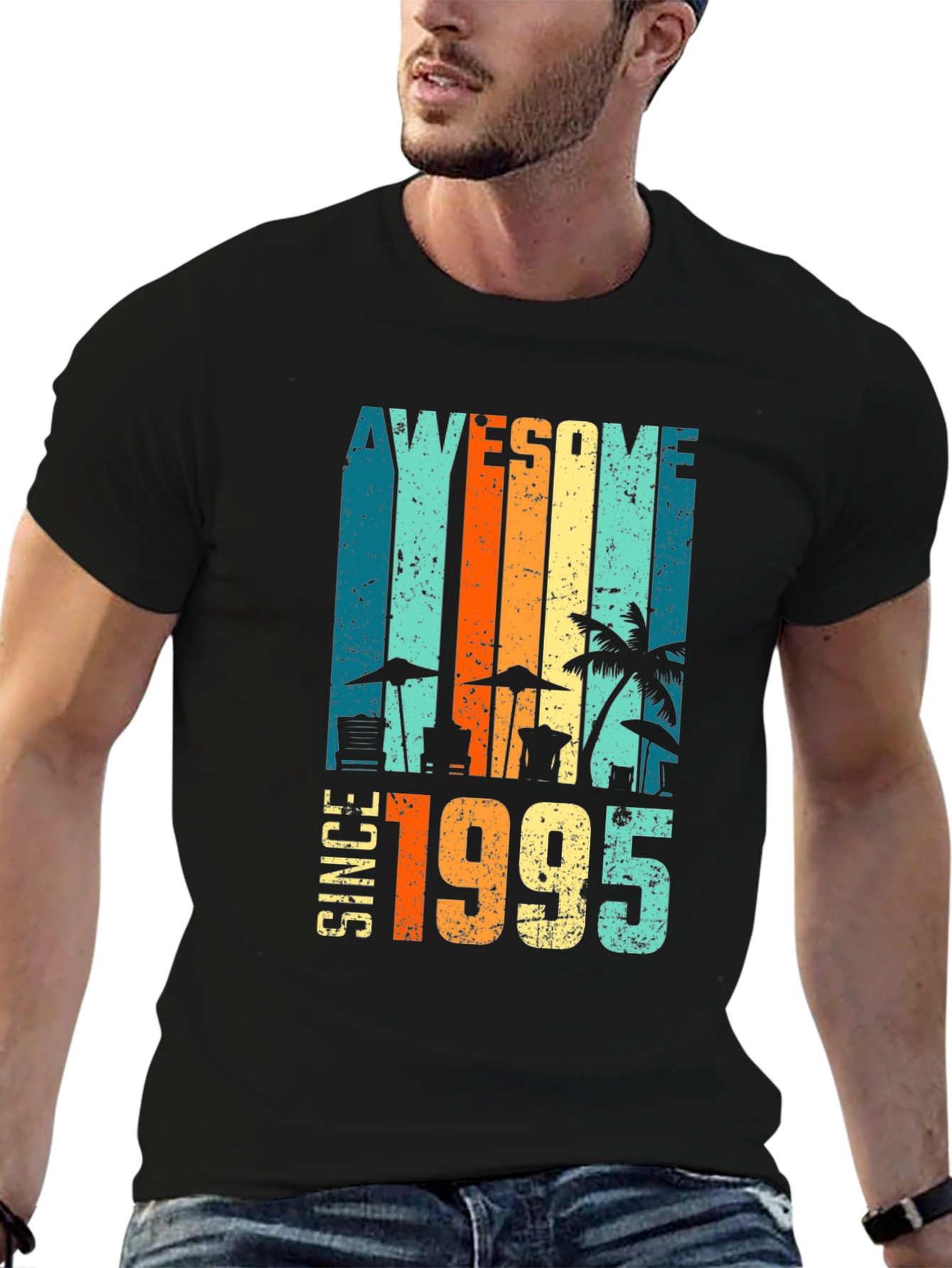 Awesome Since 1995 Beach Theme T-Shirt