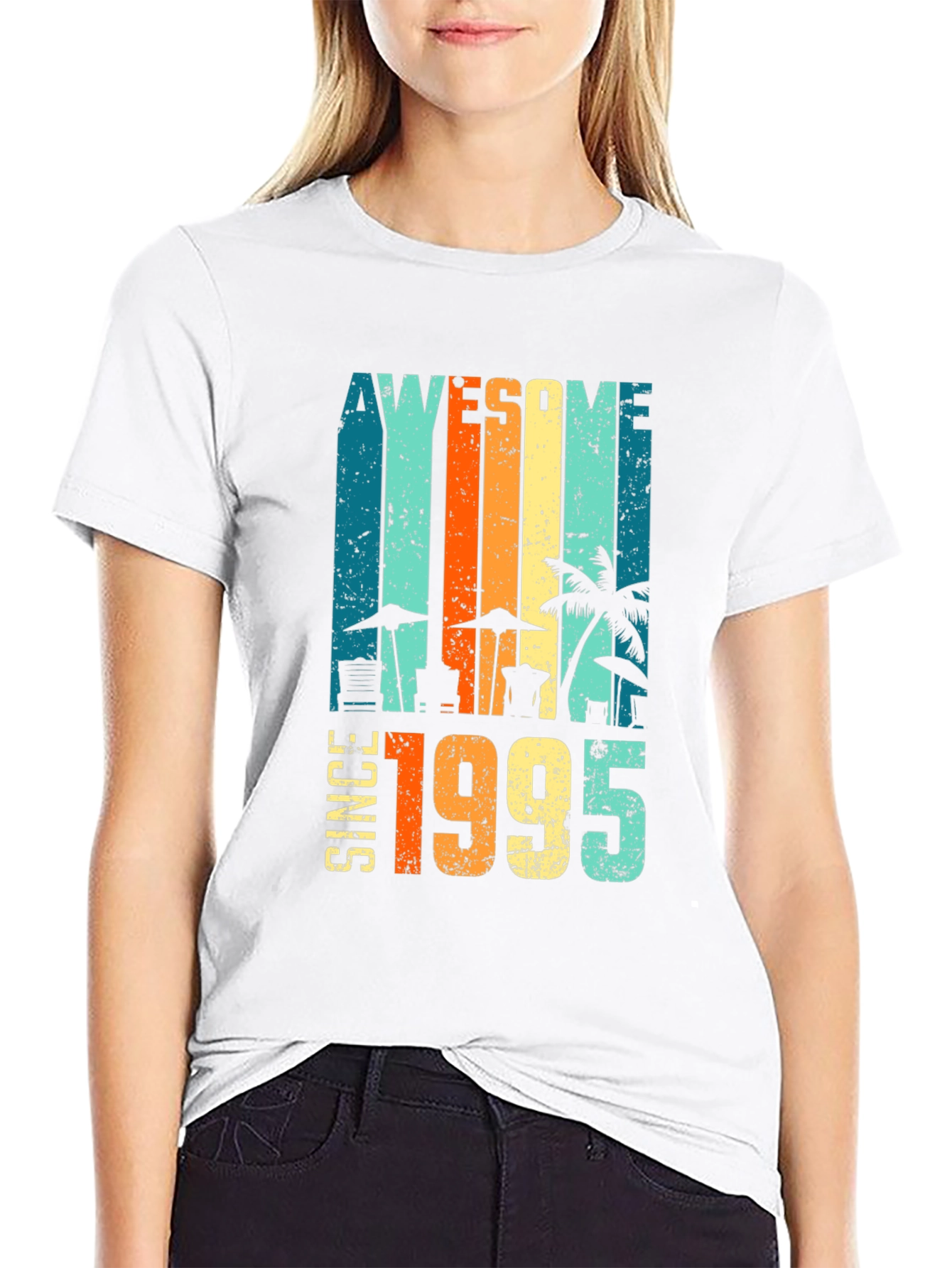 Awesome Since 1995 Beach Theme T-Shirt
