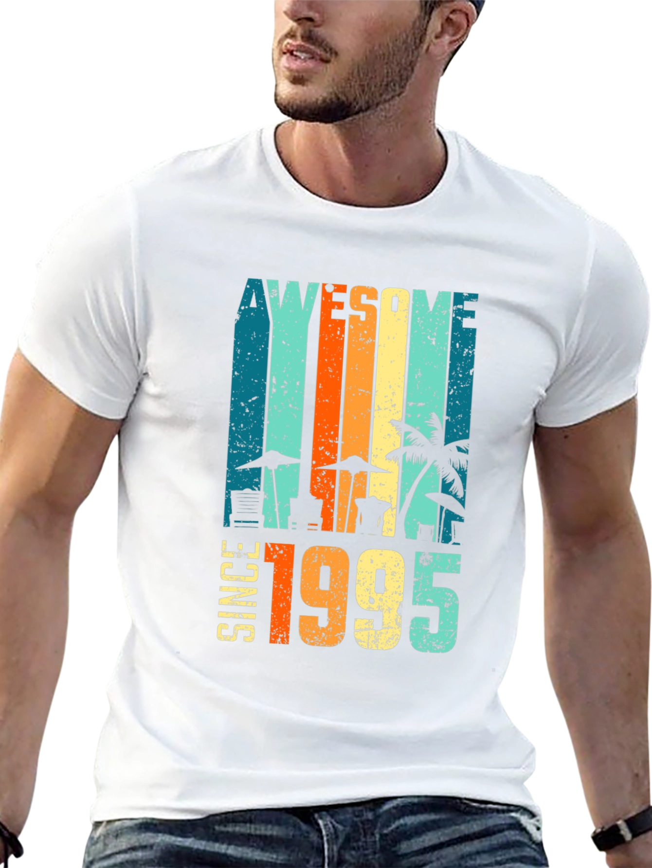 Awesome Since 1995 Beach Theme T-Shirt