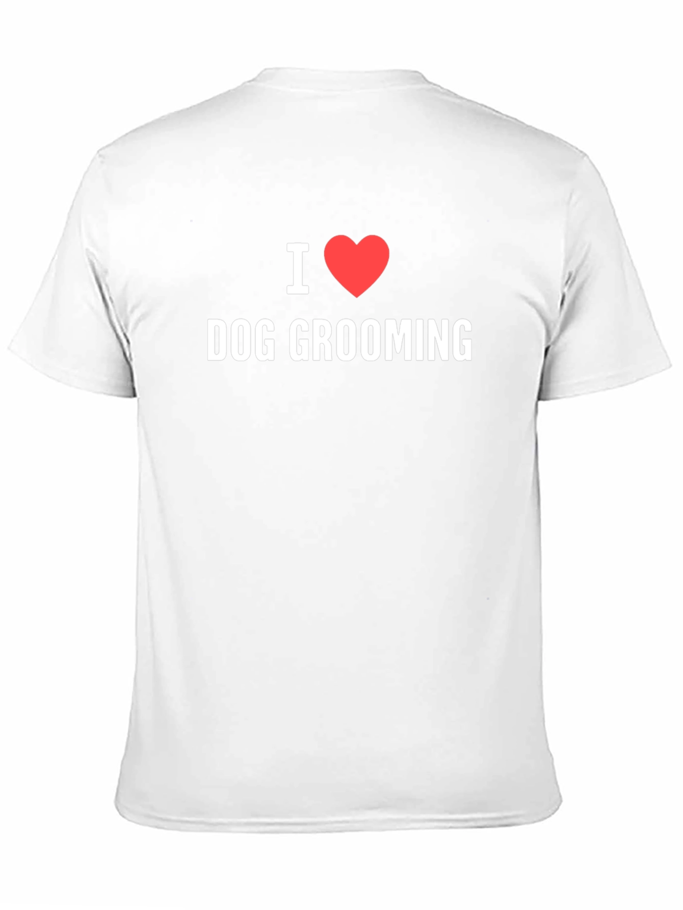 I Love Dog Grooming Graphic Tee - Black