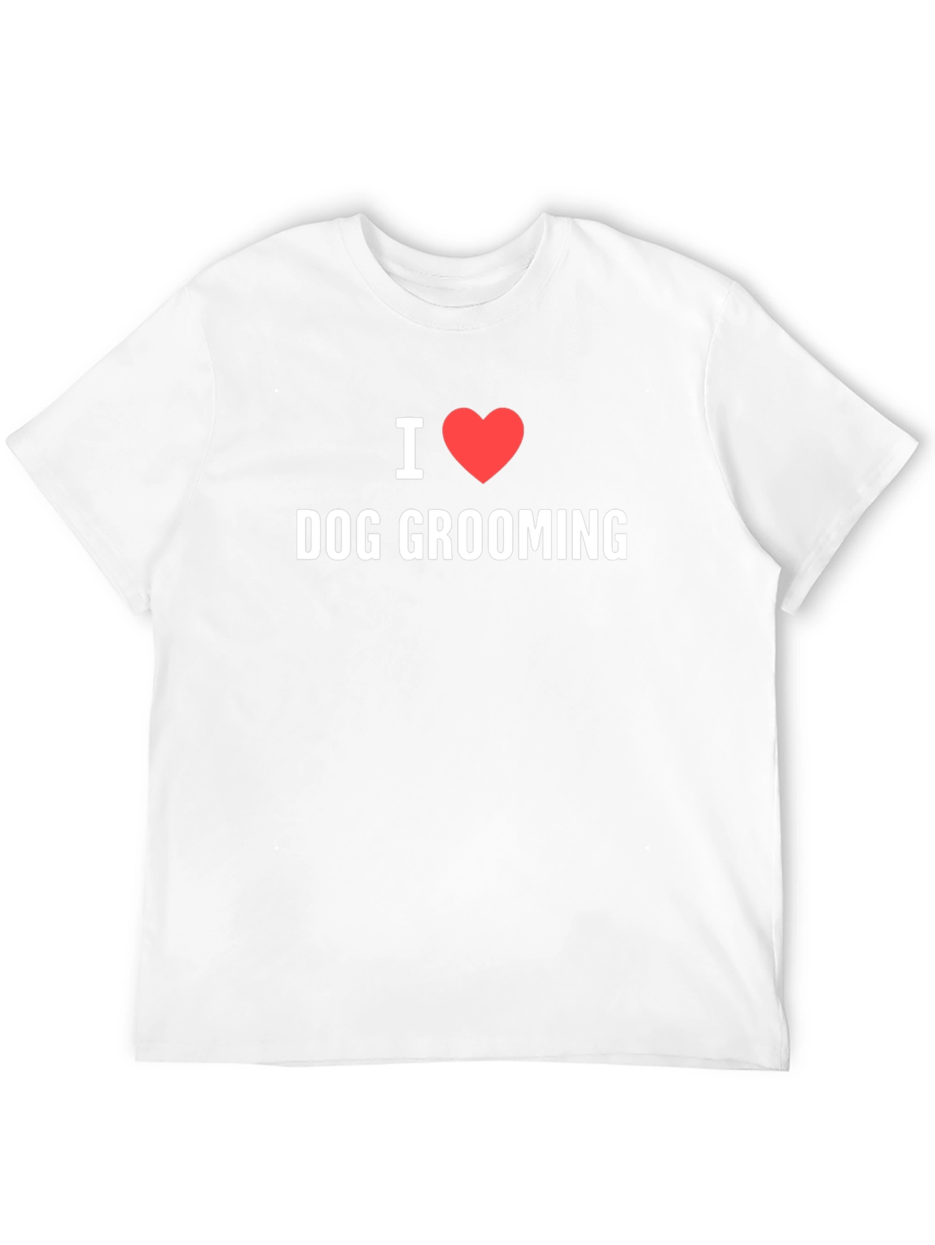 I Love Dog Grooming Graphic Tee - Black