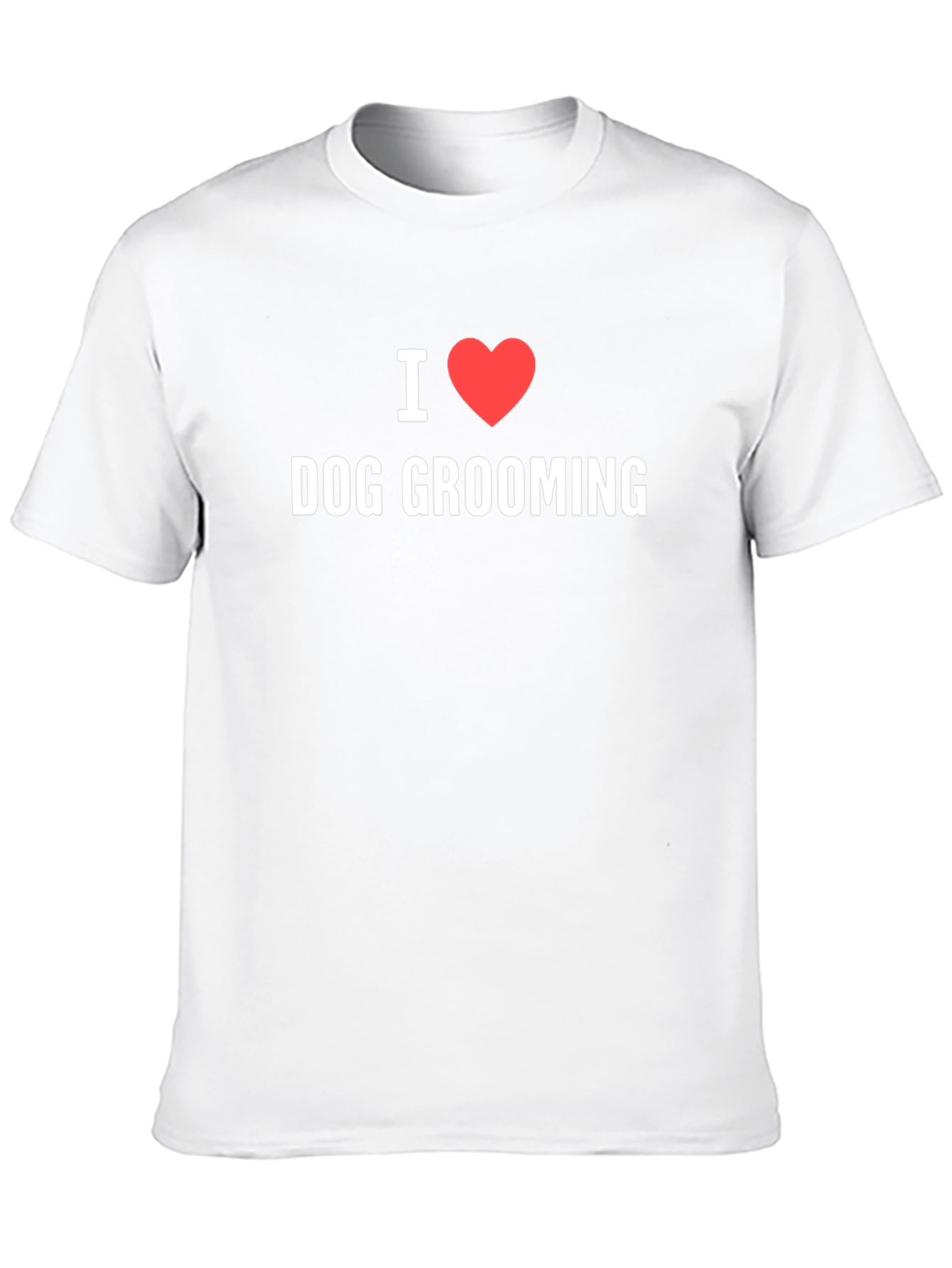 I Love Dog Grooming Graphic Tee - Black