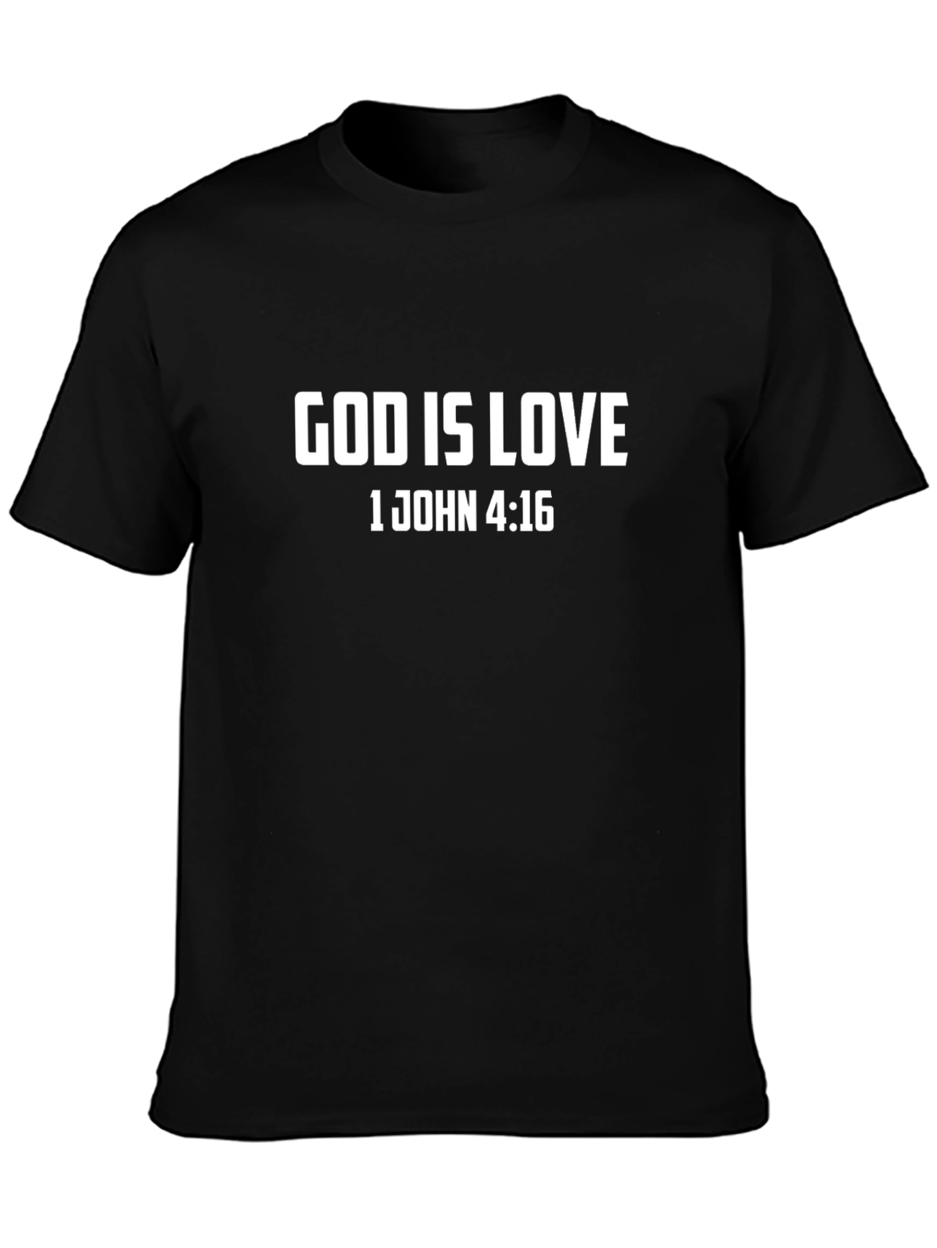 God is Love Christian T-Shirt Black