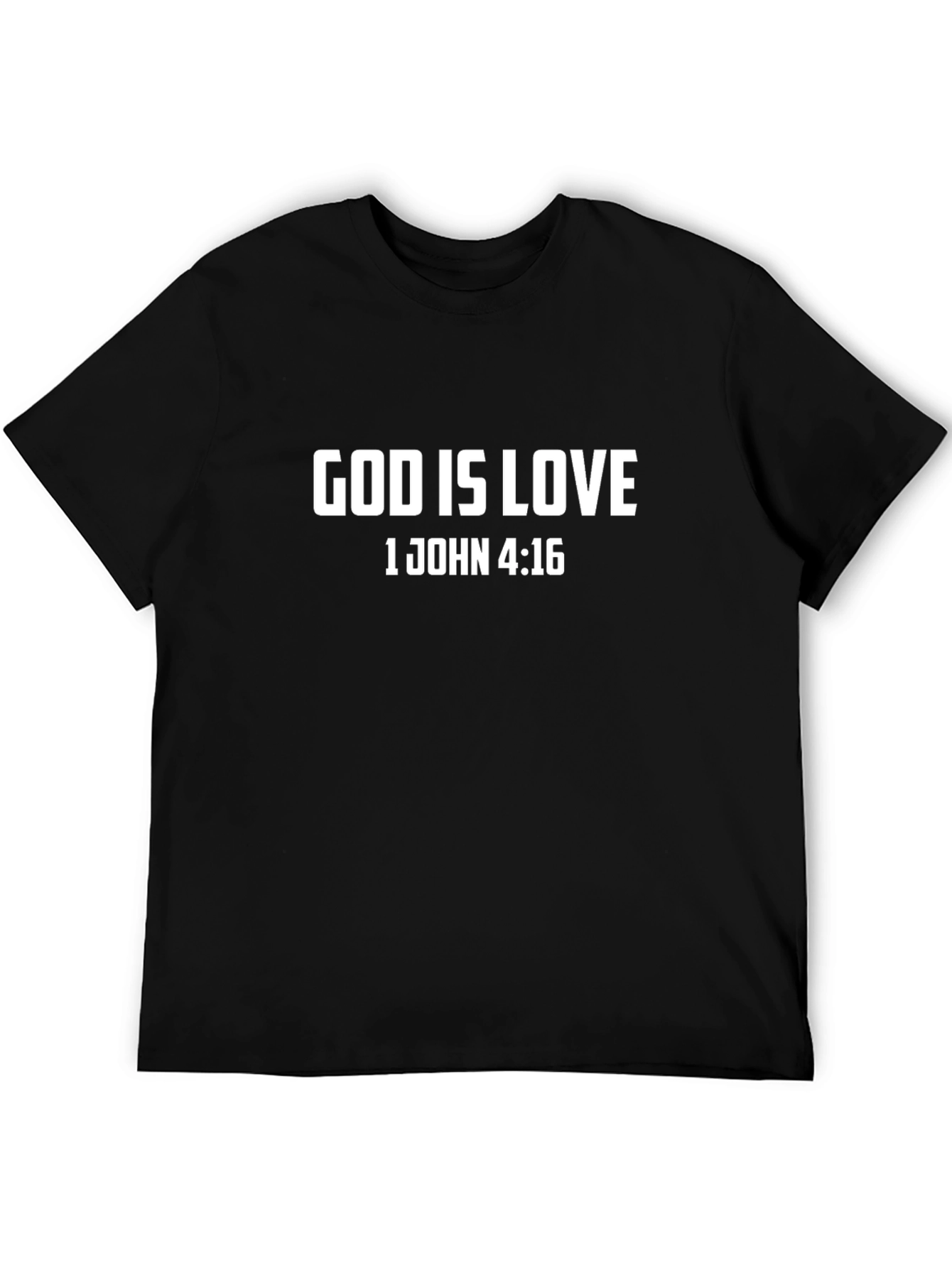 God is Love Christian T-Shirt Black