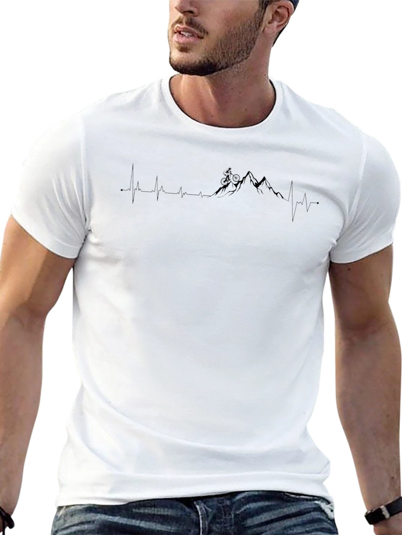Mountain Bike Heartbeat T-Shirt - Adventure Tee