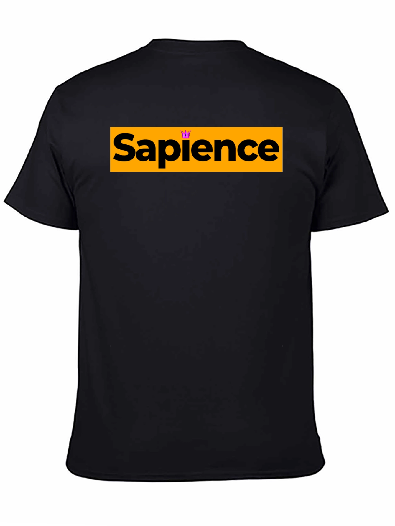Sapience Crown Black Tee - Smart Casual