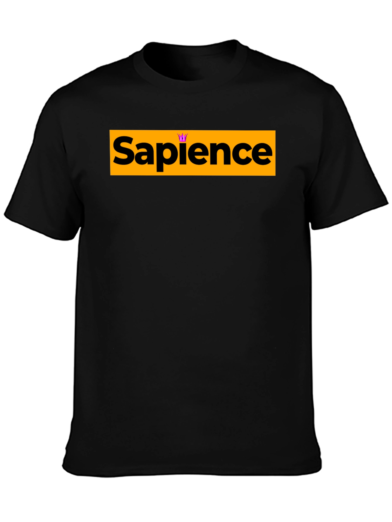 Sapience Crown Black Tee - Smart Casual