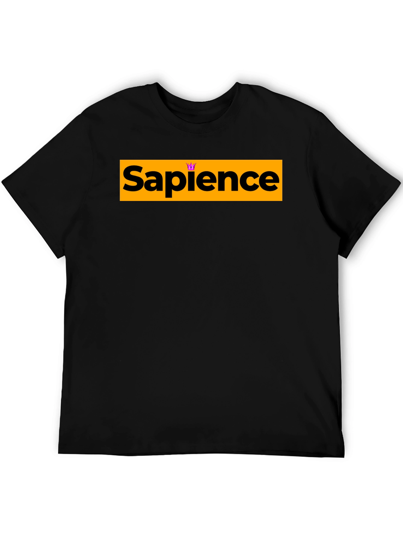 Sapience Crown Black Tee - Smart Casual