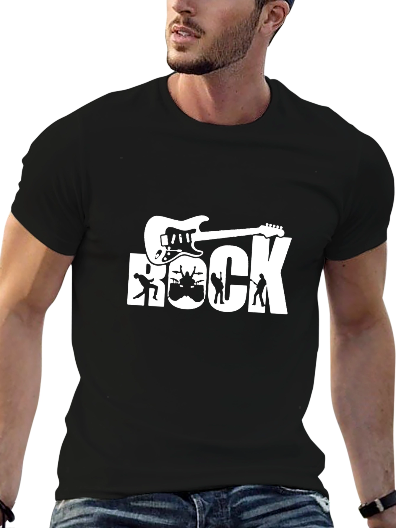 Rock Band Graphic Tee - Classic Rocker Style