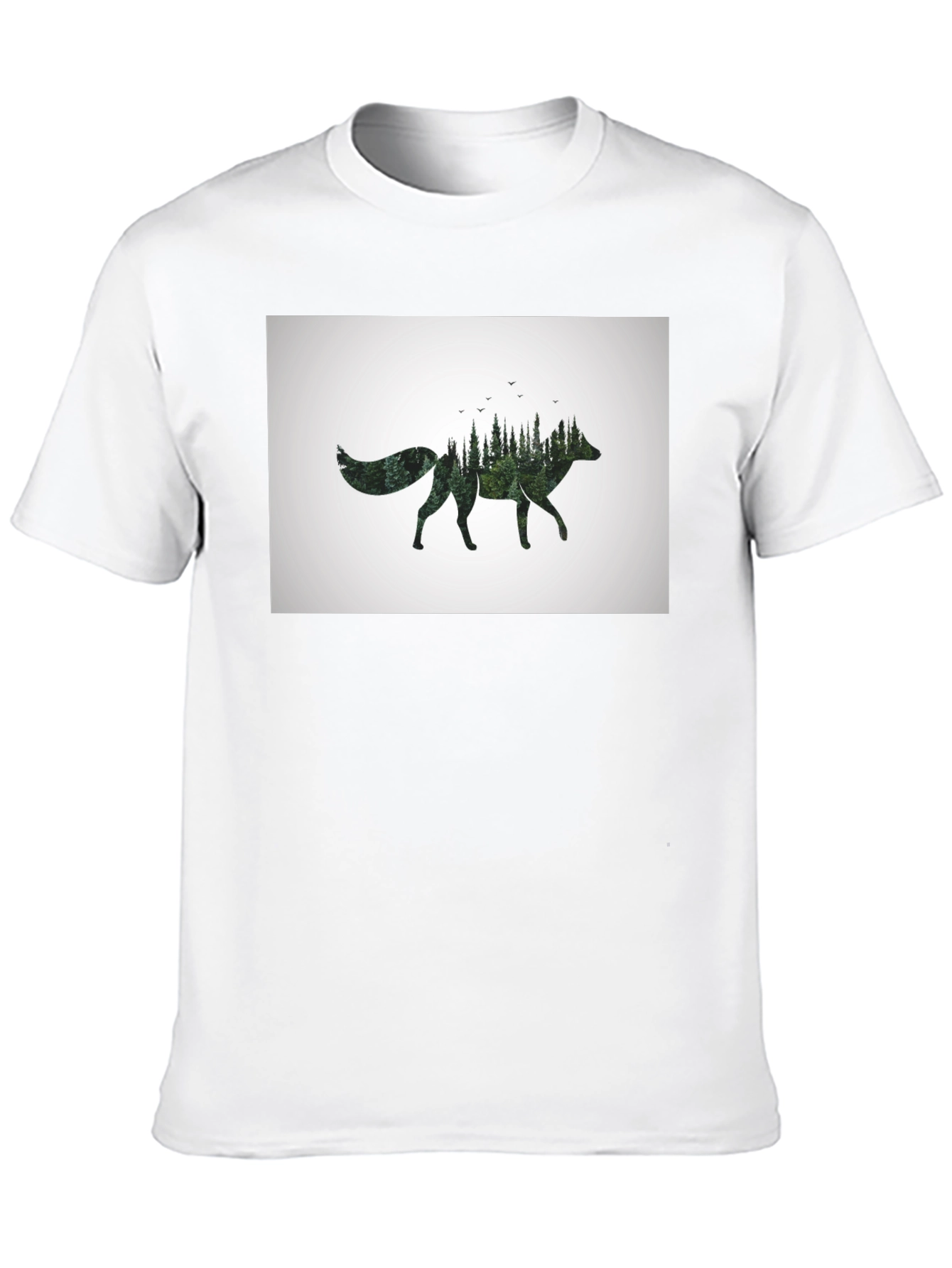 Nature Fox Graphic T-Shirt - Unisex Black Tee