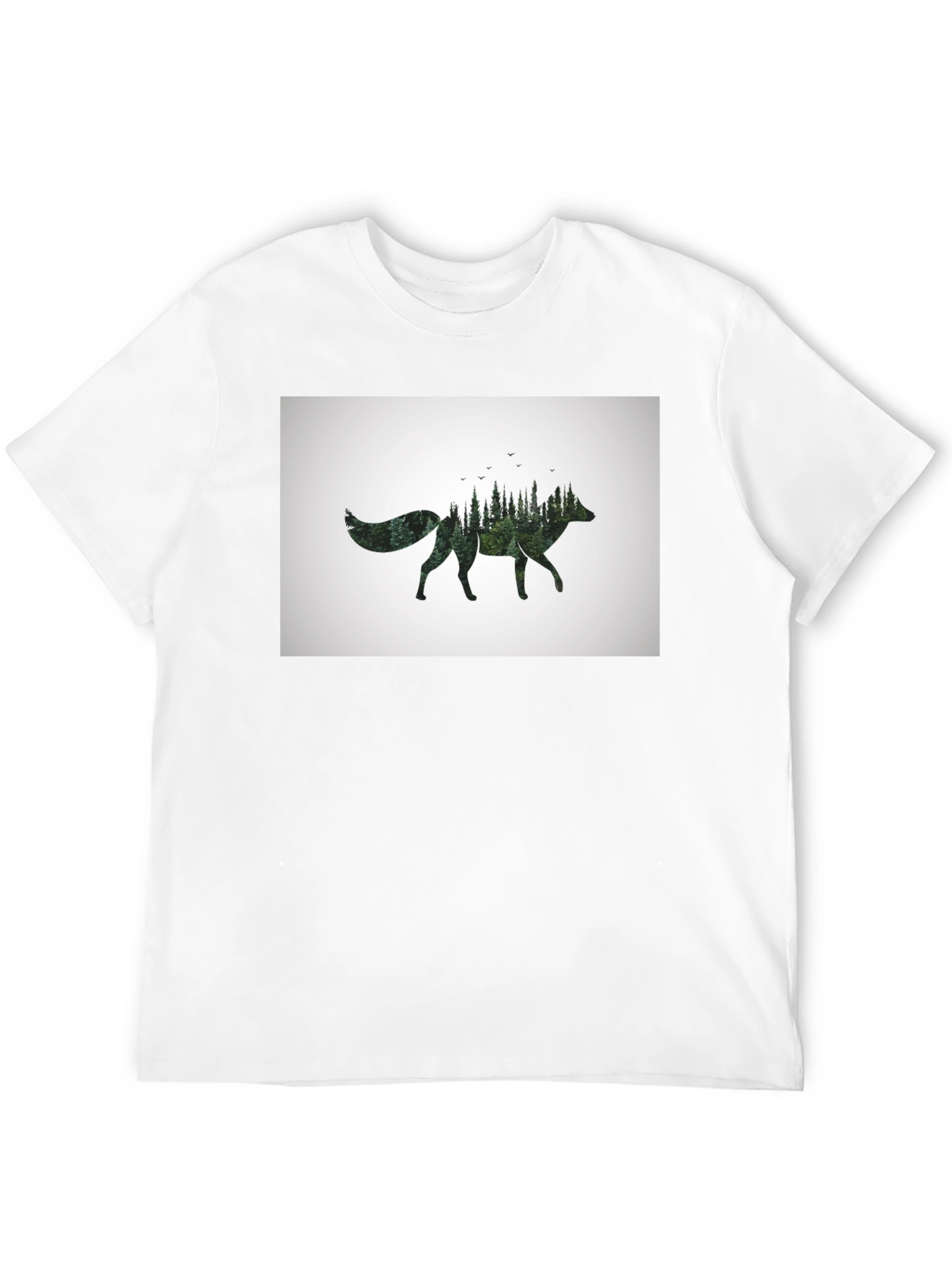 Nature Fox Graphic T-Shirt - Unisex Black Tee