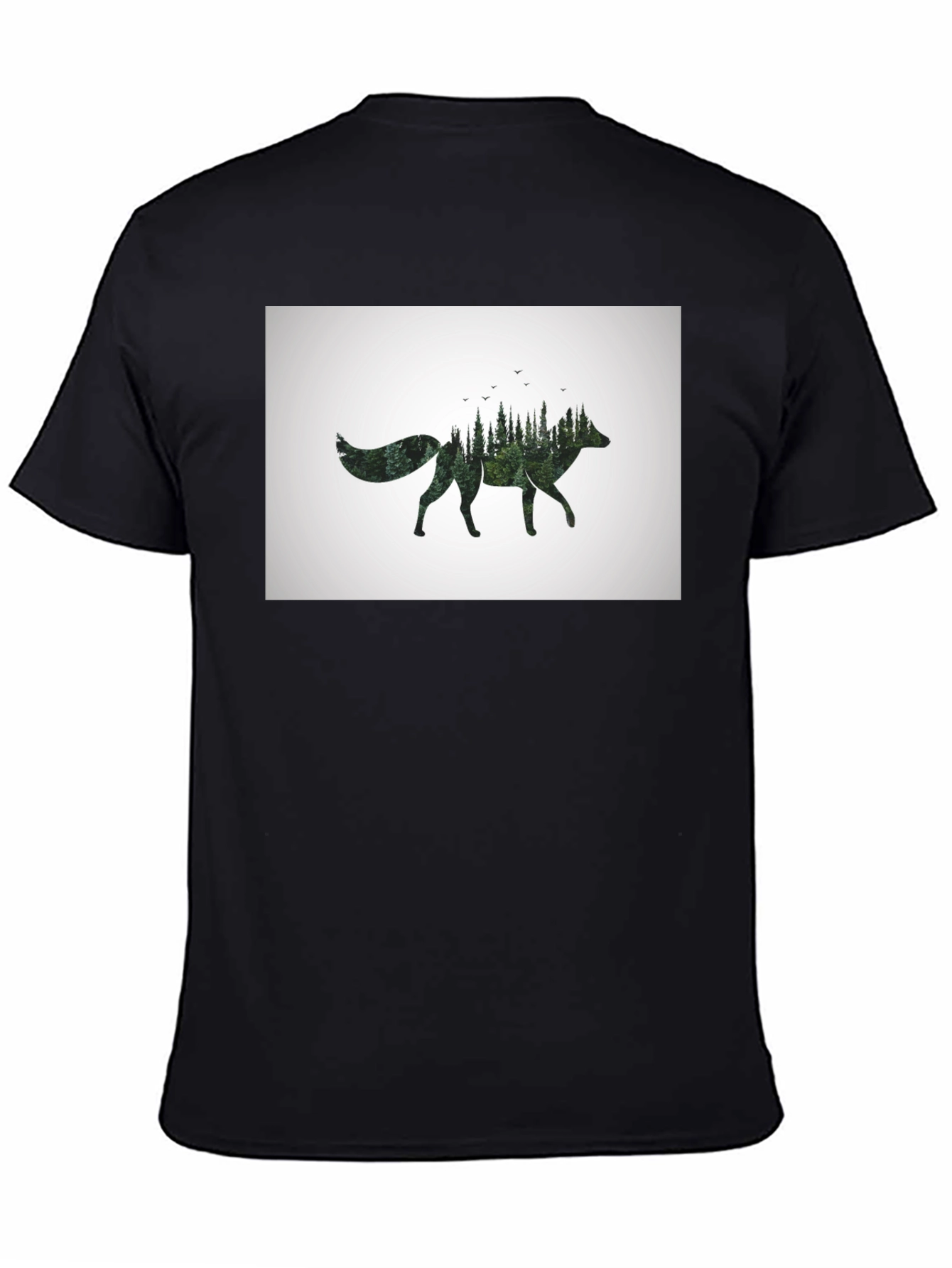 Nature Fox Graphic T-Shirt - Unisex Black Tee